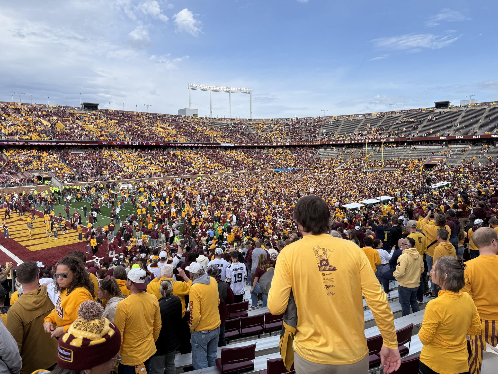 Real Fan View taken from Section 145 at Huntington Bank Stadium by Kyle B