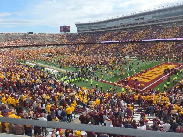Real Fan View taken from Section 204 at Huntington Bank Stadium by Lon B