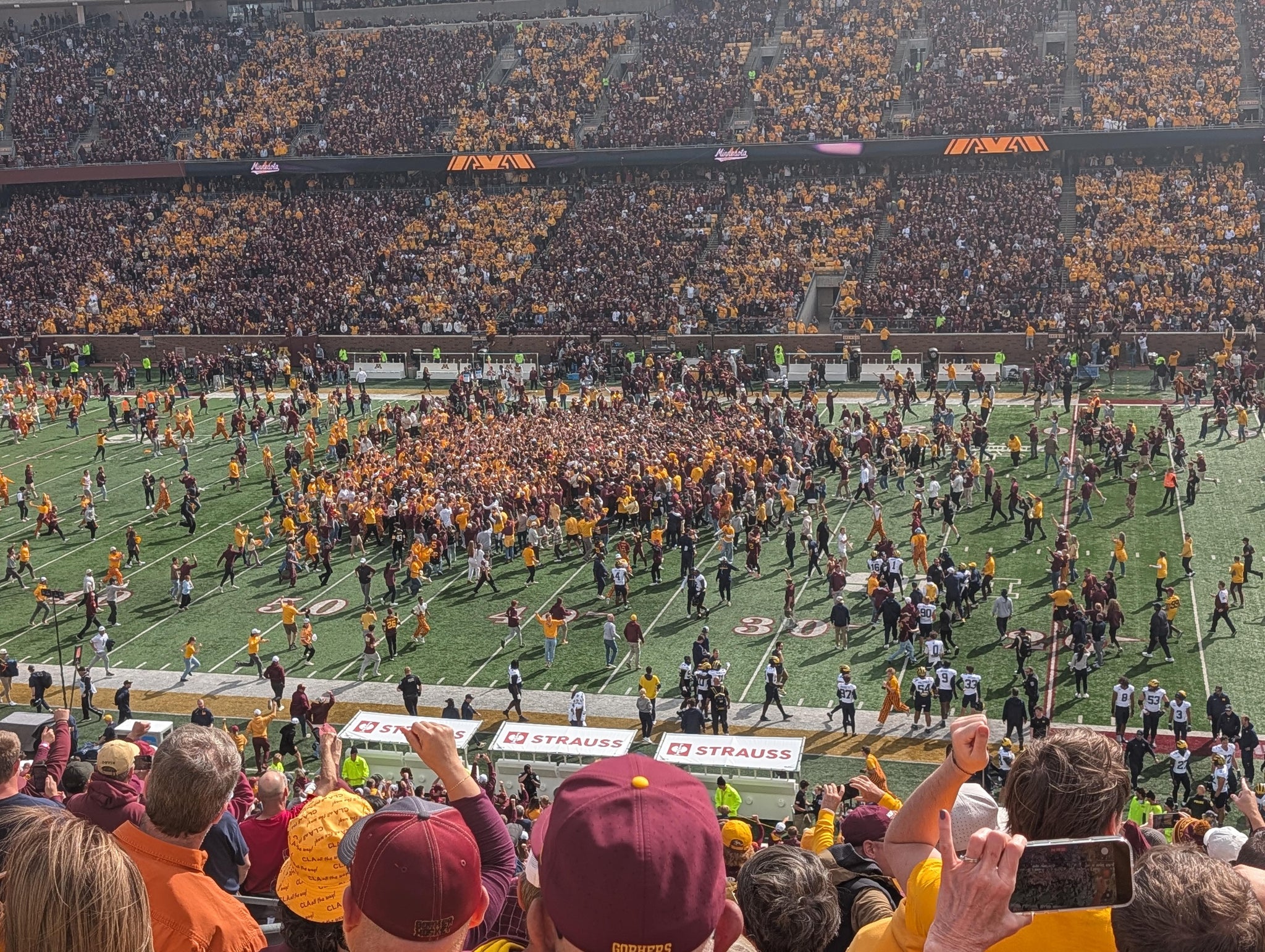 Real Fan View taken from Section 208 at Huntington Bank Stadium by Greg O