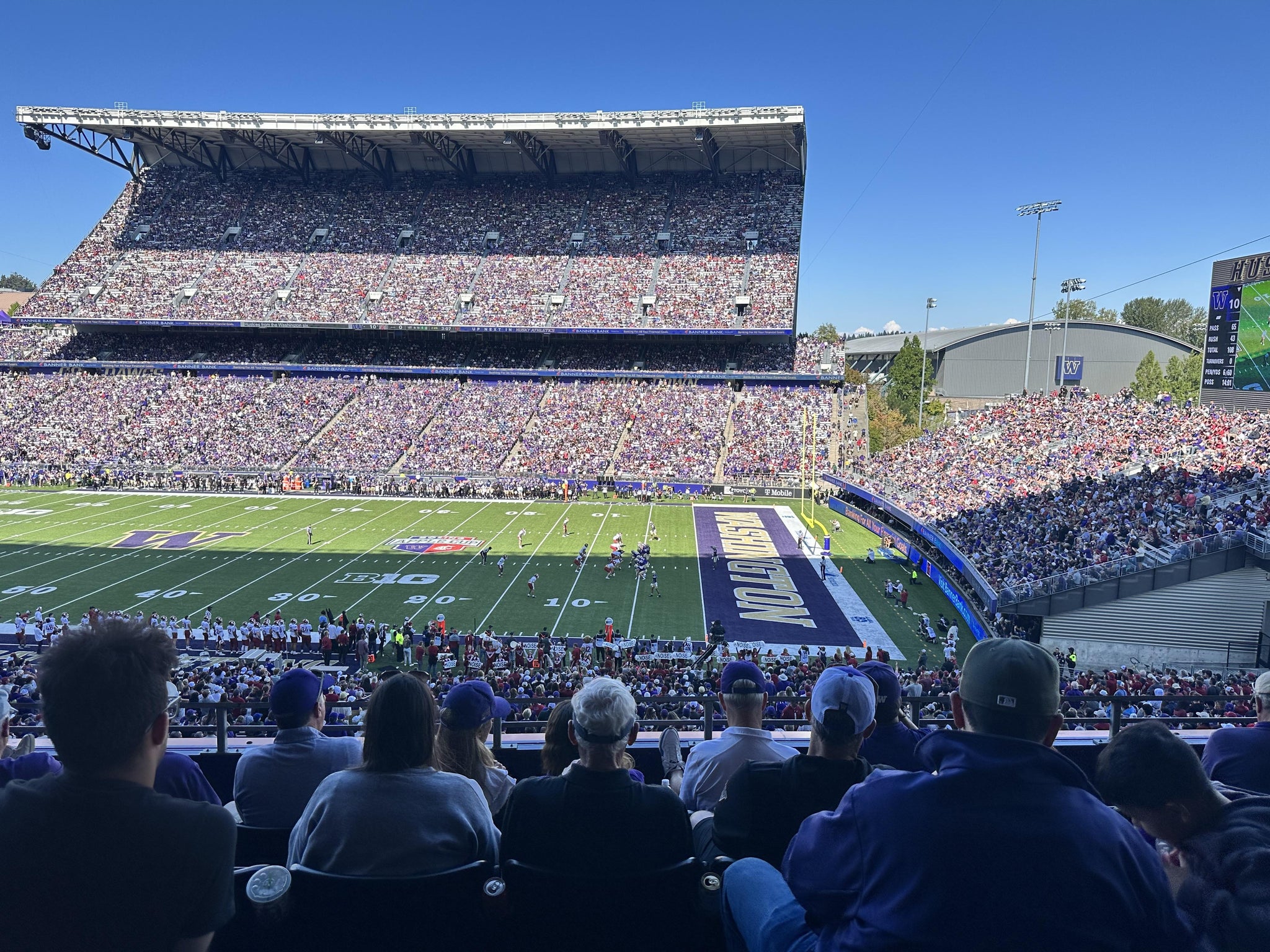 Real Fan View taken from Club Husky 203 at Husky Stadium by Tim P