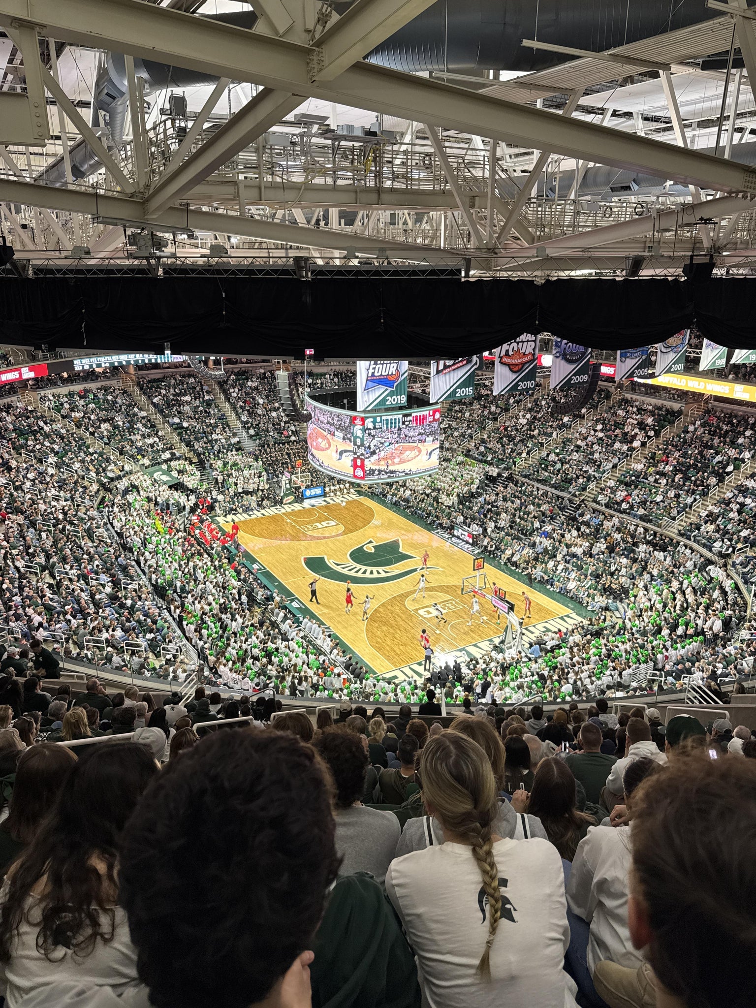 Real Fan View taken from Upper Izzone Student Seating at Jack Breslin Student Events Center by Max J