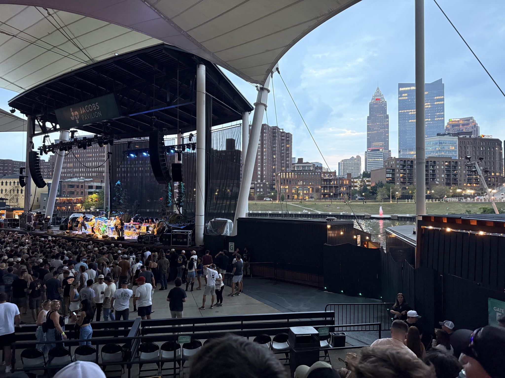 Real Fan View taken from Grandstand 6 at Jacobs Pavilion at Nautica by Bethany B