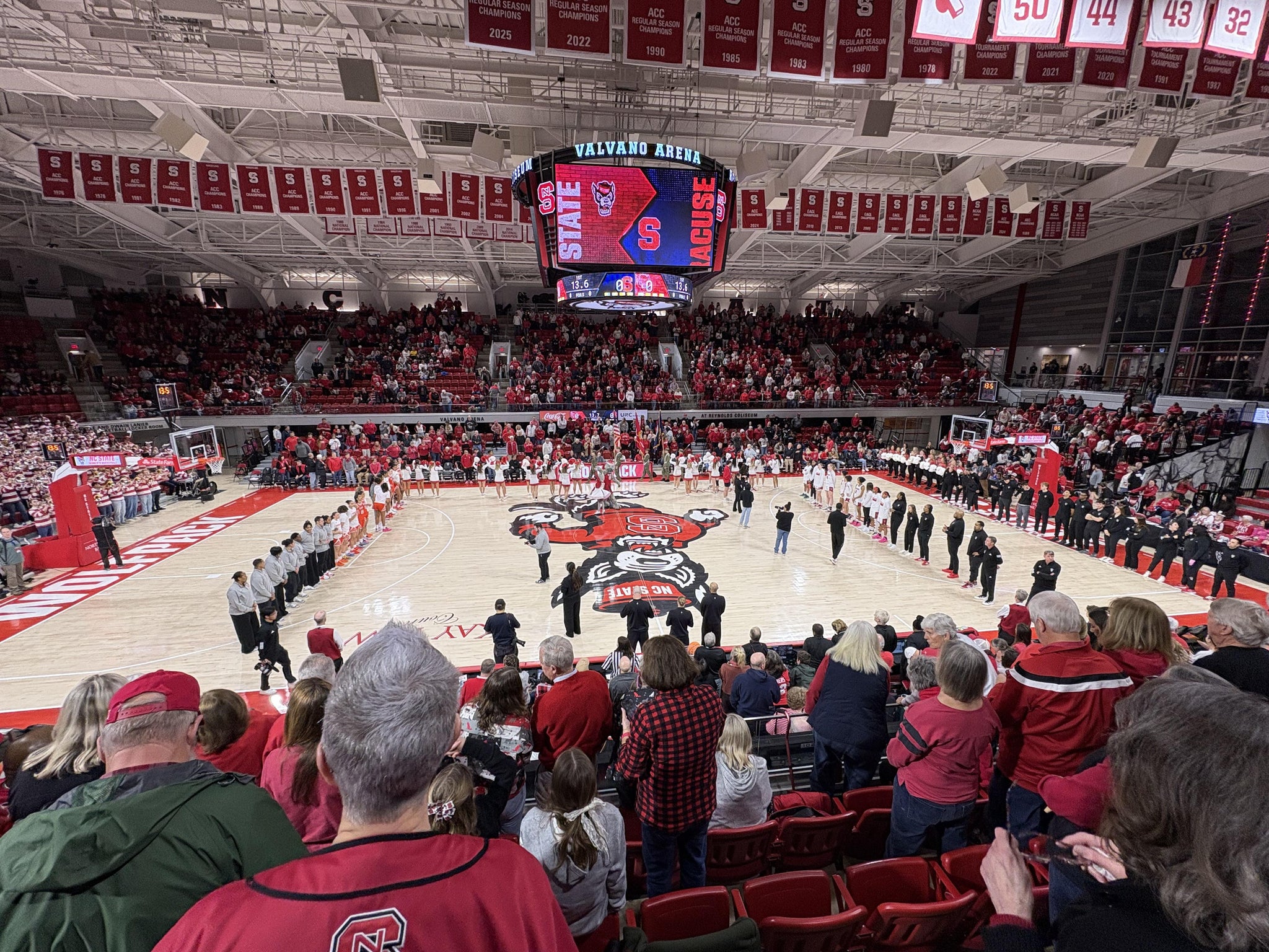 Real Fan View taken from Section 203 at James T. Valvano Arena at Reynolds Coliseum by Jim A