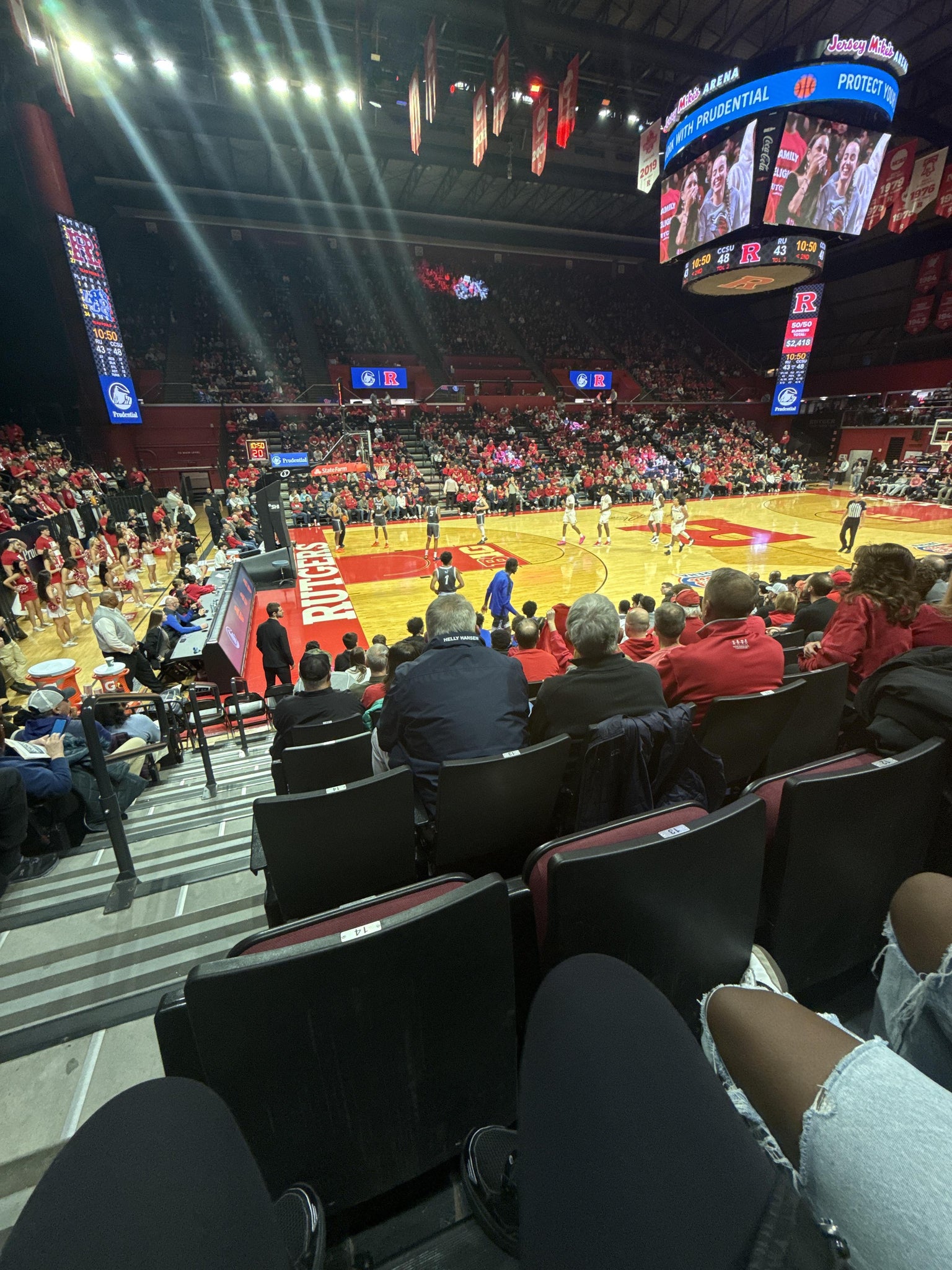 Real Fan View taken from Section 112 at Jersey Mike's Arena by Gabriella M
