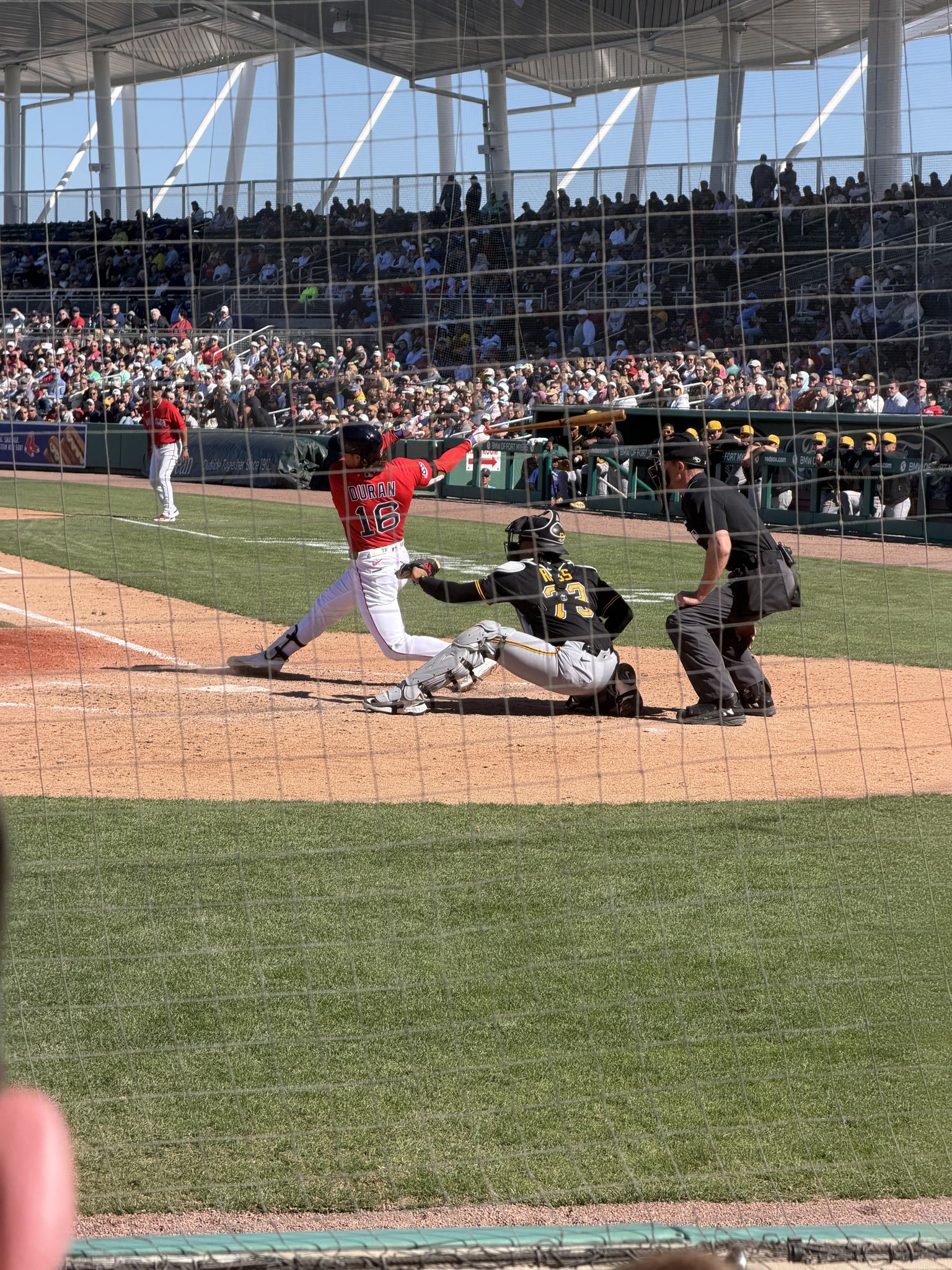 Real Fan View taken from Dugout Box 106 at JetBlue Park by Eileen M