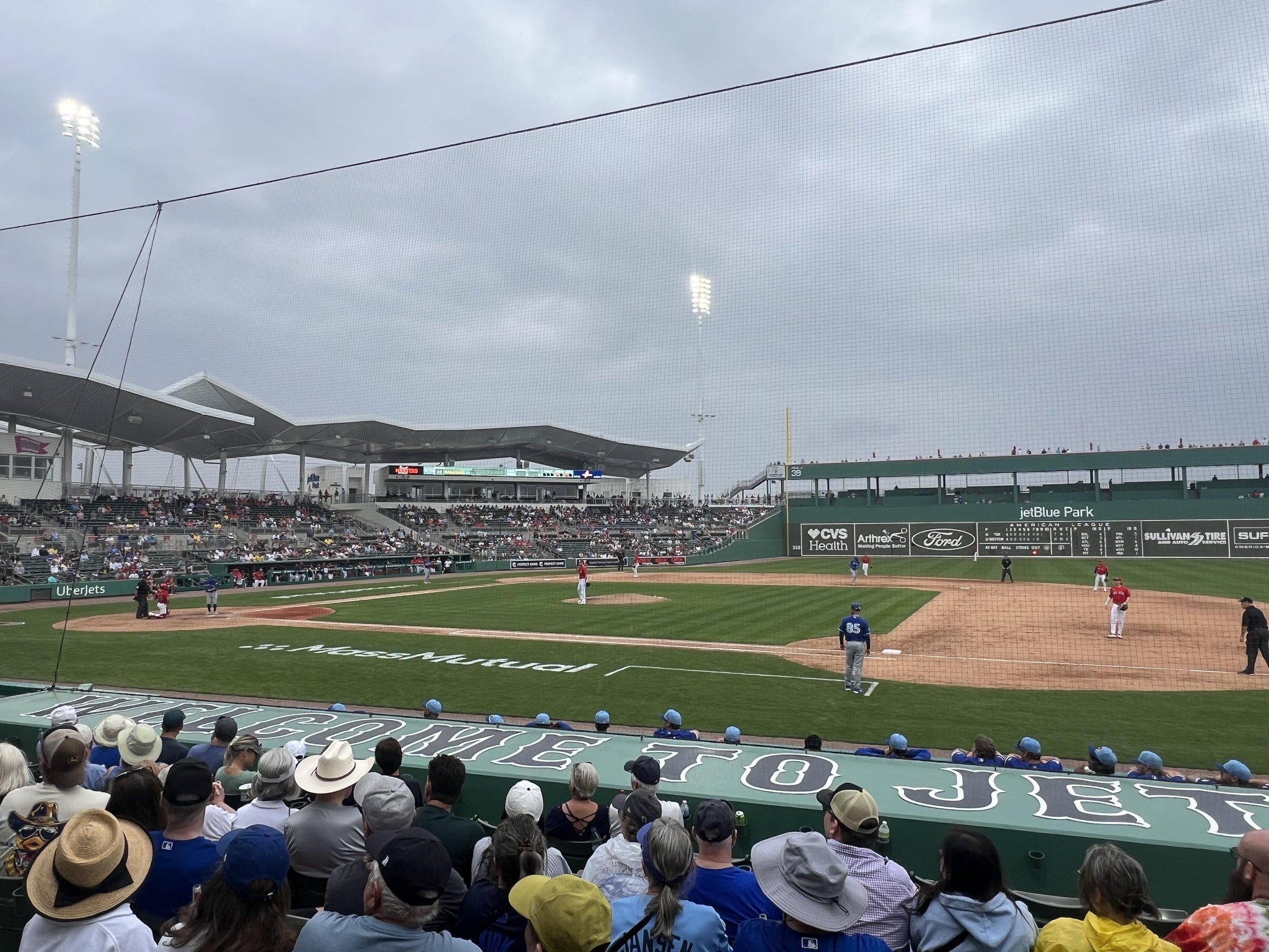 Real Fan View taken from Field Box 107 at JetBlue Park by Carol M