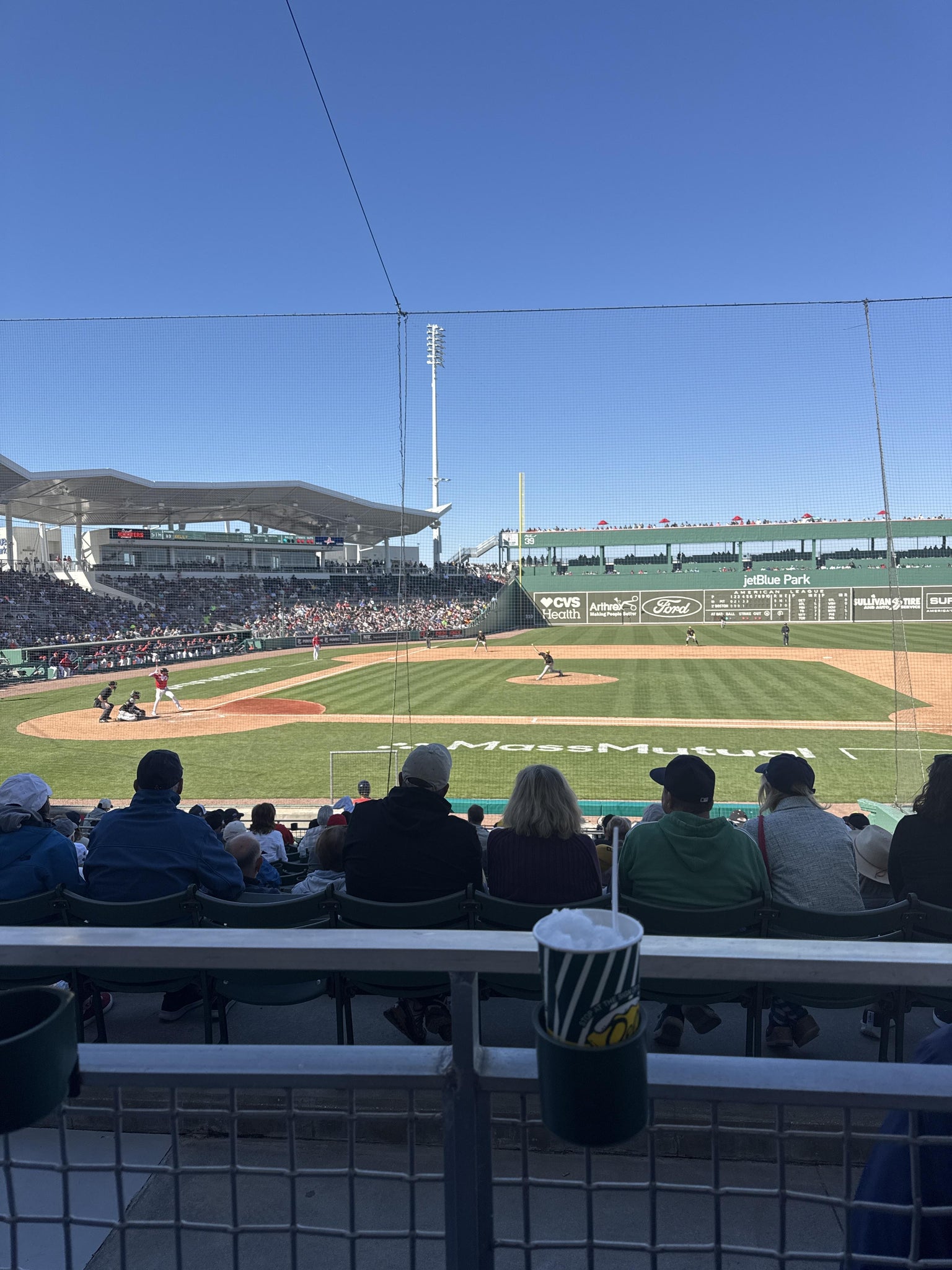 Real Fan View taken from Grandstand 207 at JetBlue Park by Juan V