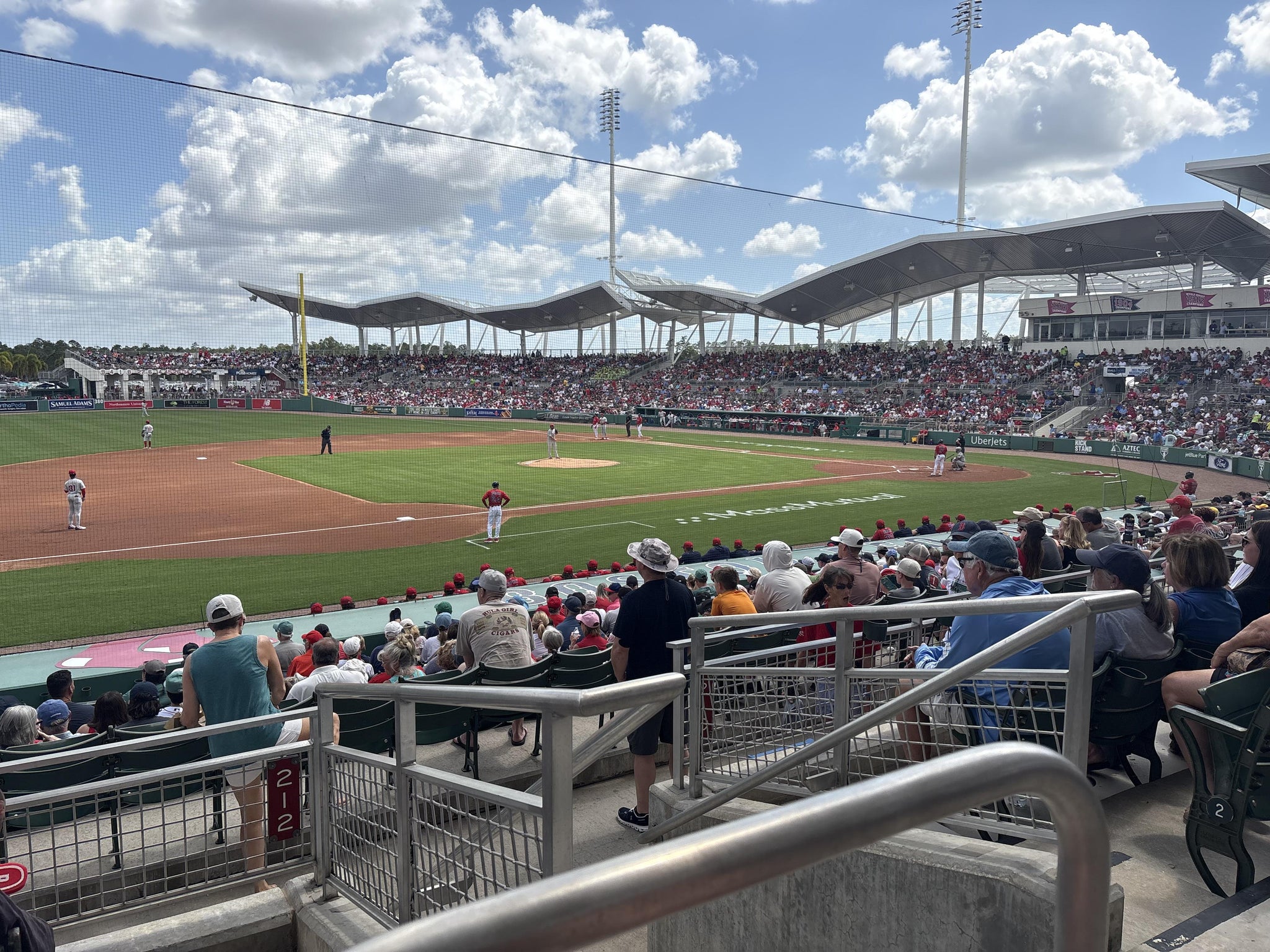 Real Fan View taken from Grandstand 212 at JetBlue Park by Edward B