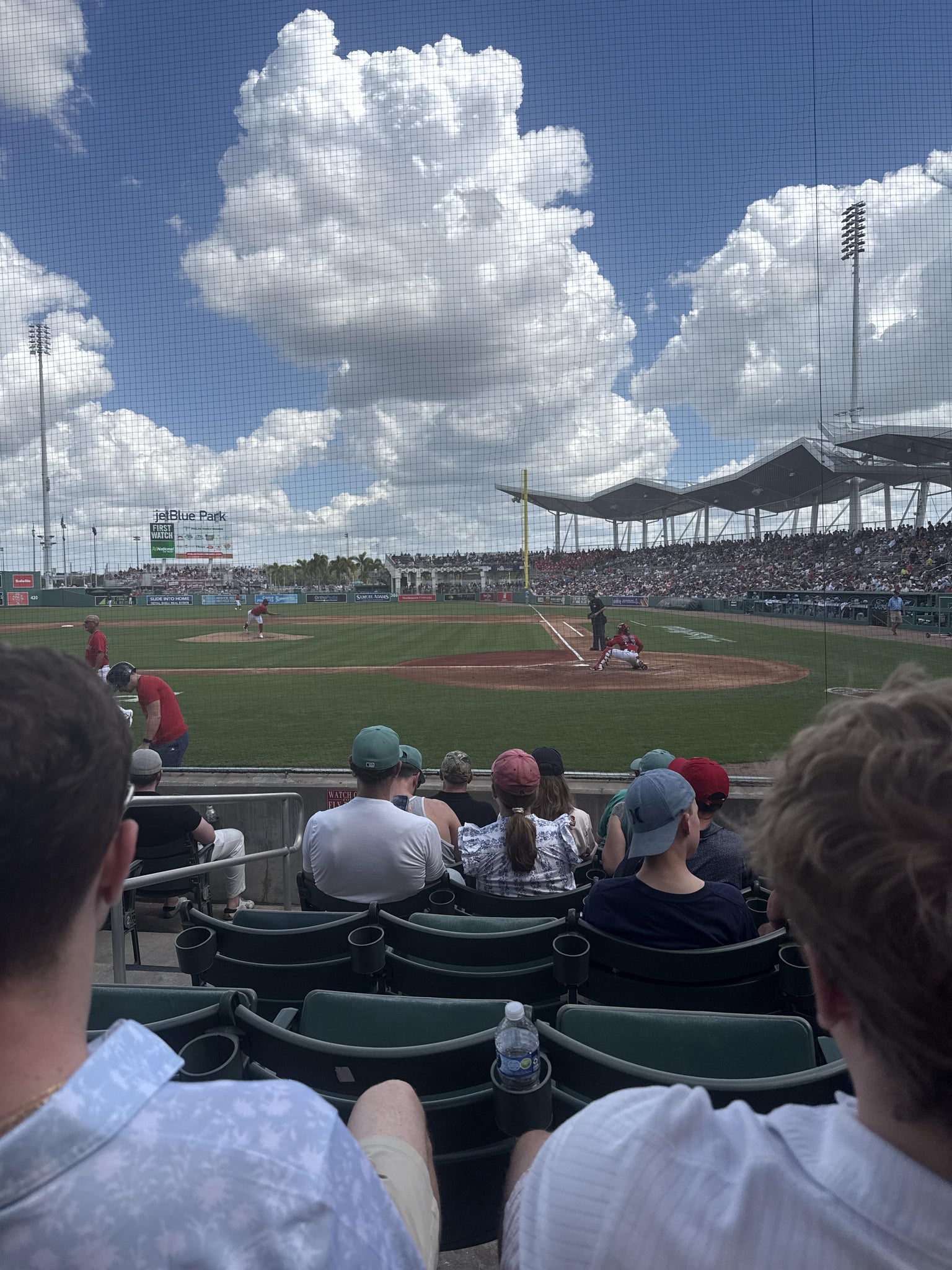 Real Fan View taken from Home Plate Box 104 at JetBlue Park by Hannah W