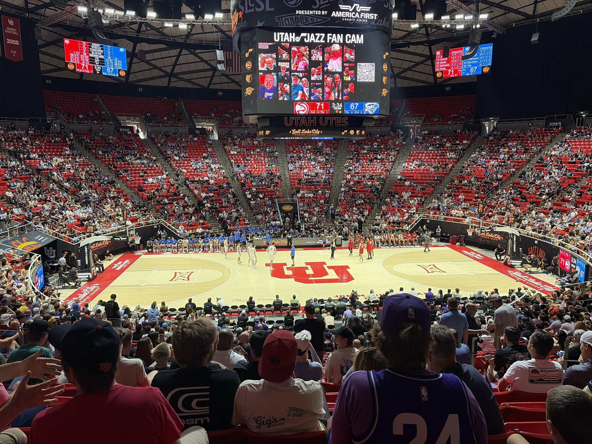 Real Fan View taken from Section A at Jon M. Huntsman Center by Dave B