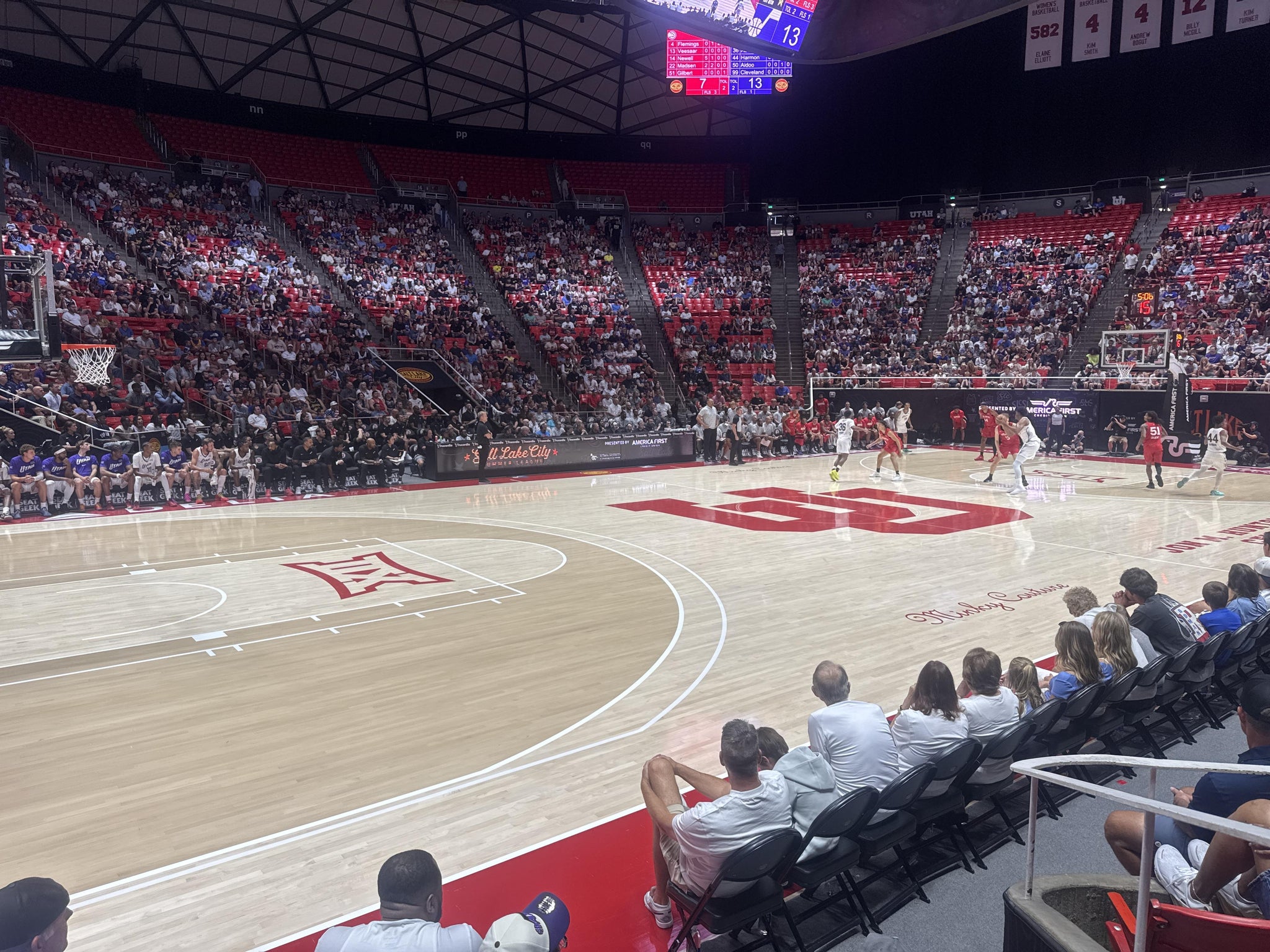 Real Fan View taken from Section D at Jon M. Huntsman Center by Cory T