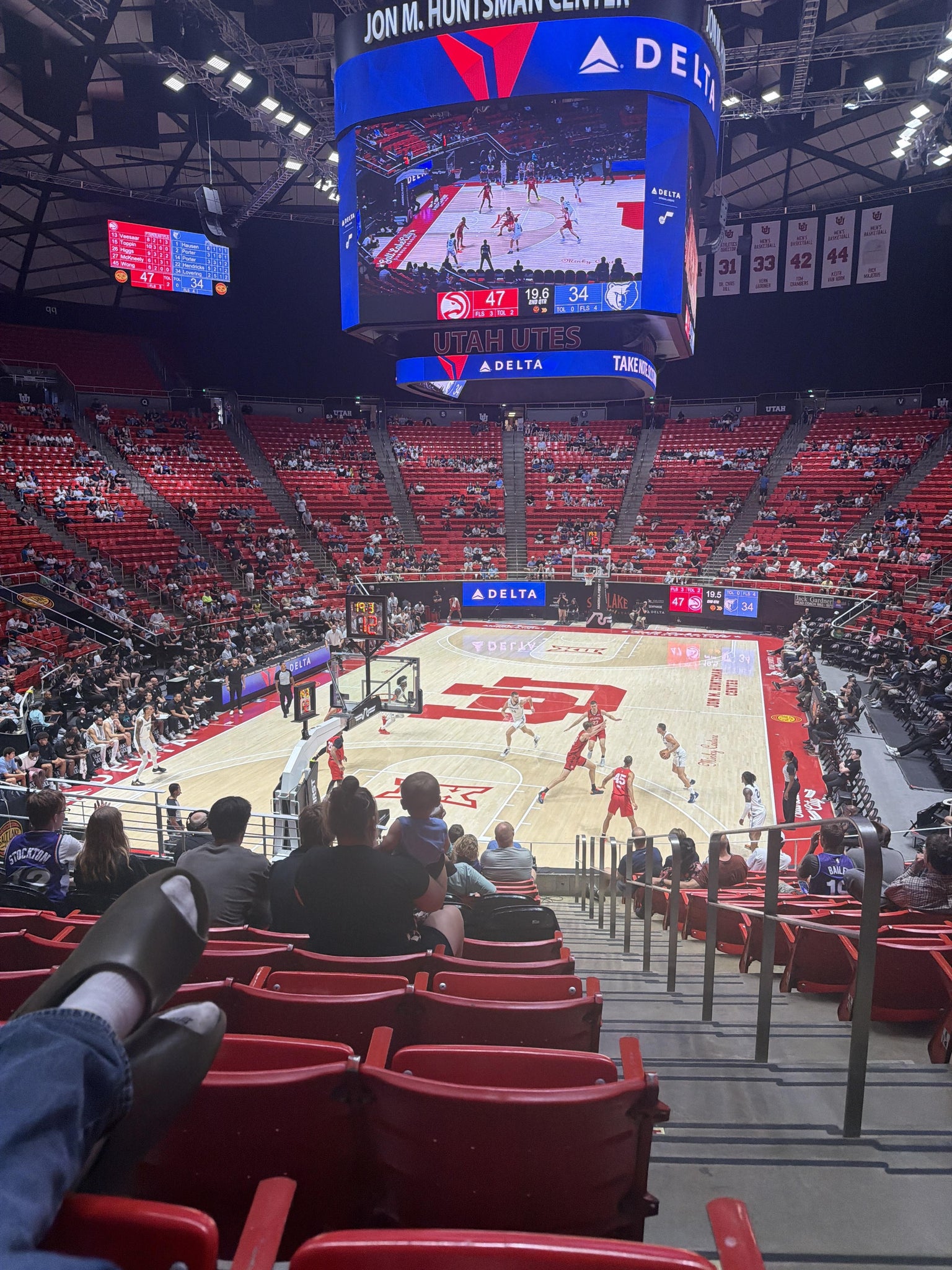 Real Fan View taken from Section F at Jon M. Huntsman Center by Nick H