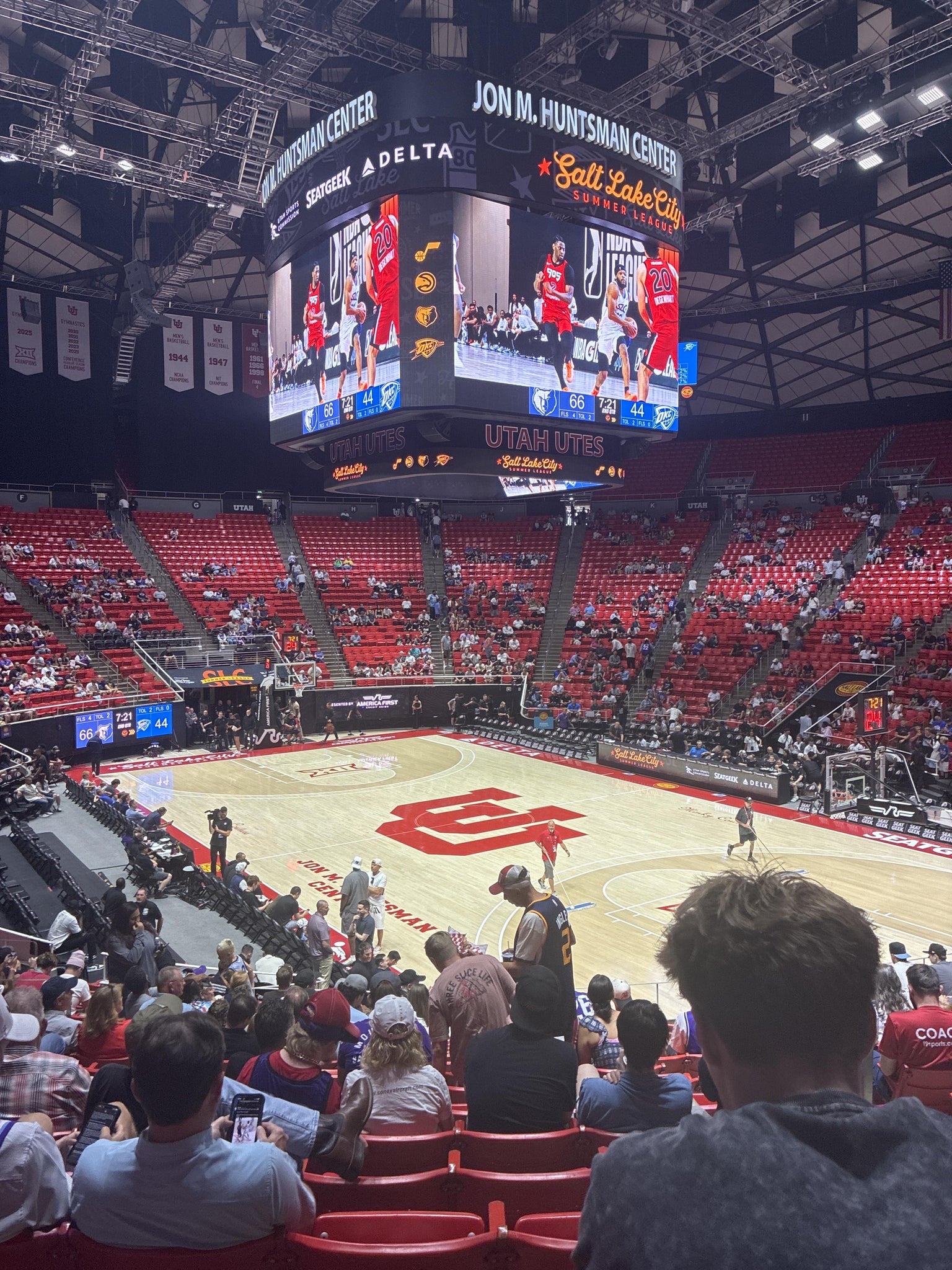Real Fan View taken from Section W at Jon M. Huntsman Center by Damien L