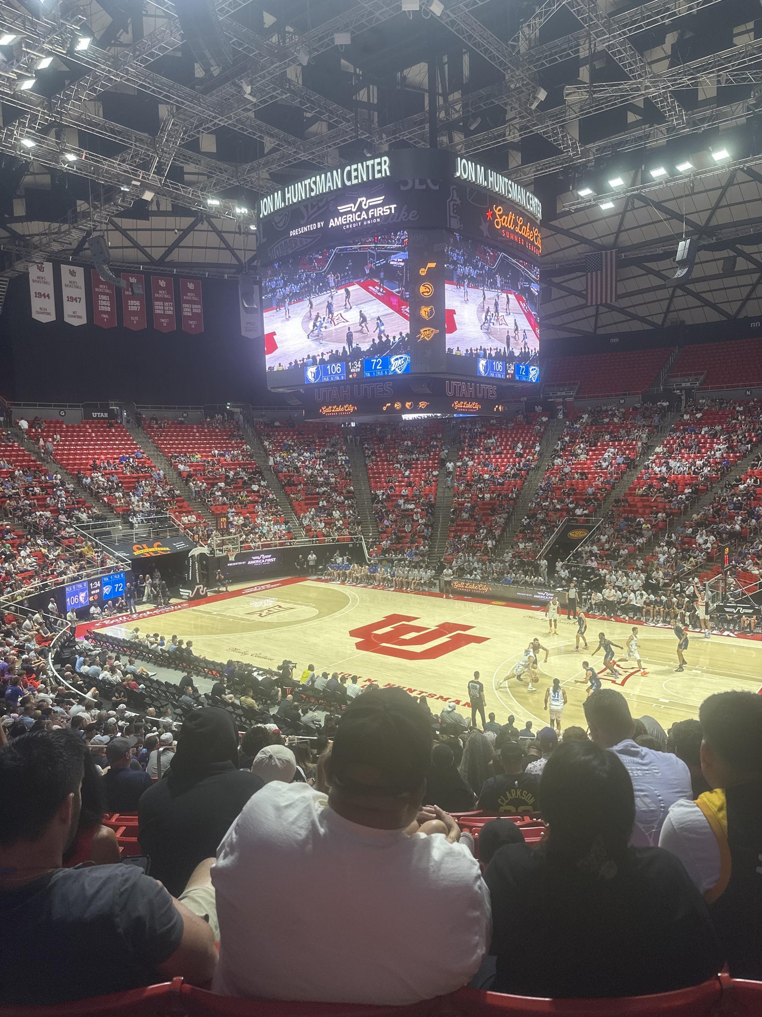 Real Fan View taken from Section X at Jon M. Huntsman Center by Rachel B