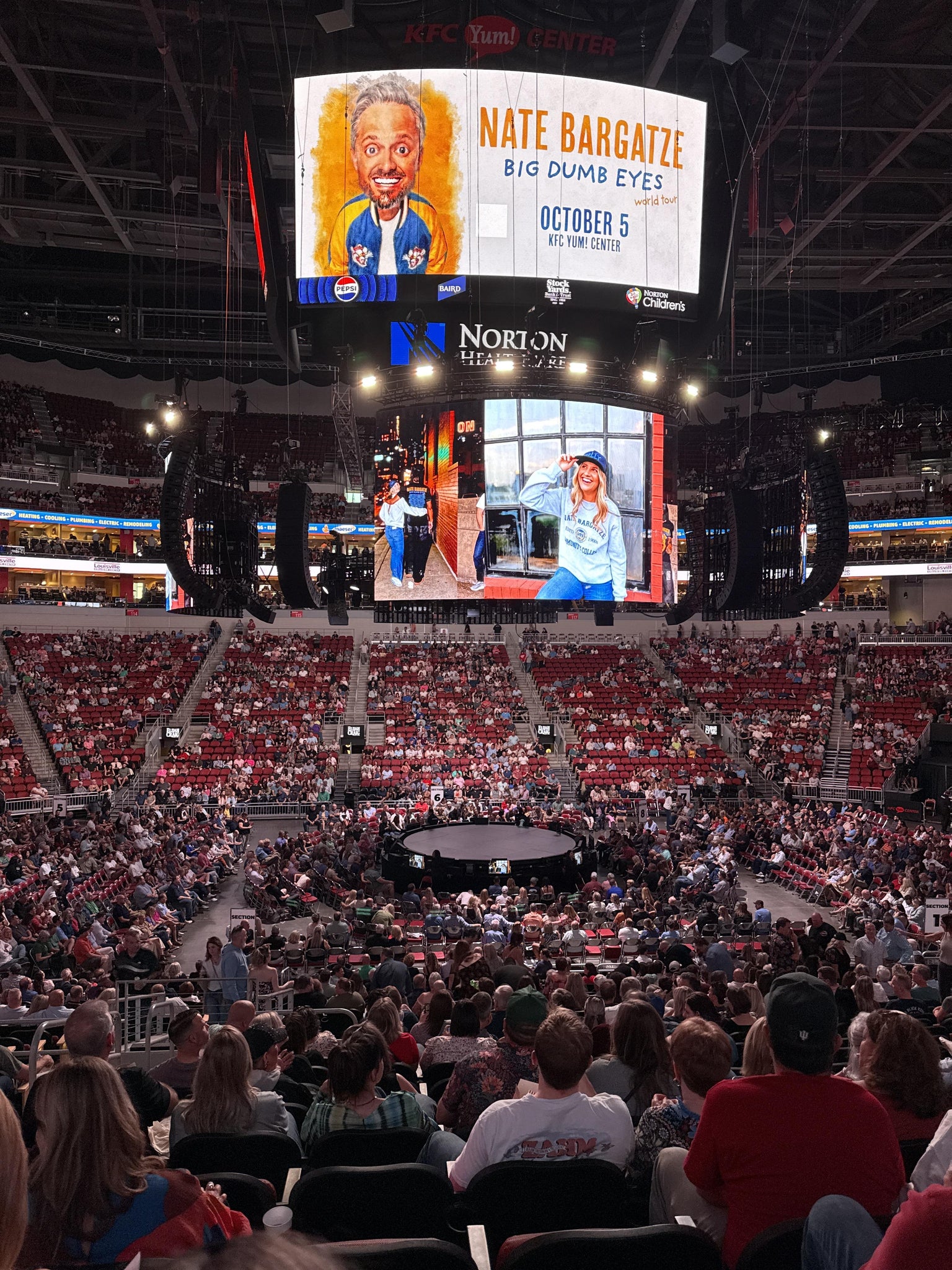 Real Fan View taken from Section 106 at KFC Yum! Center by Mark L