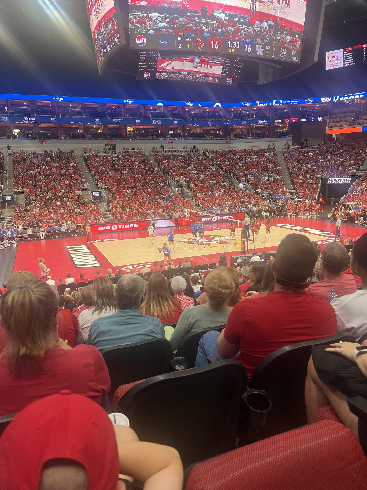 Real Fan View taken from Section 107 at KFC Yum! Center by Carrianne T