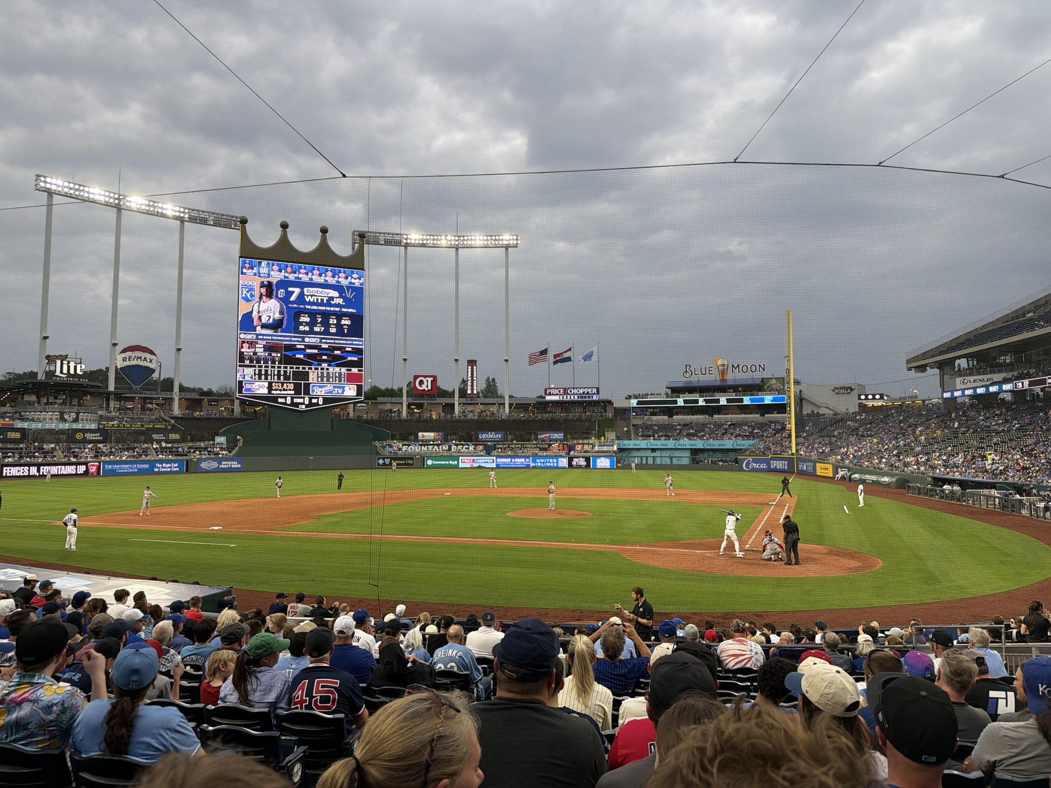 Vue réelle des fans prise de la Section 125 au site Kauffman Stadium par Greg A