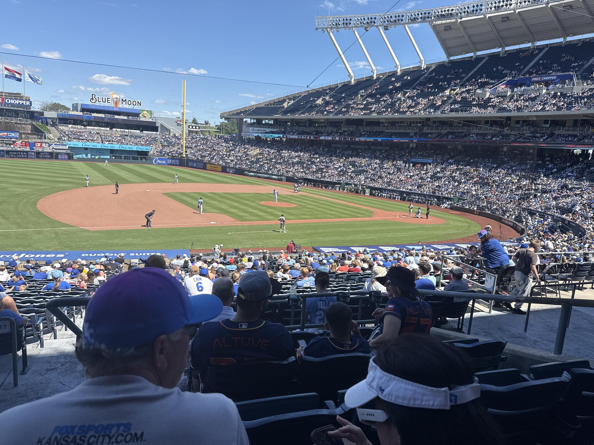 Real Fan View taken from Section 218 at Kauffman Stadium by Chris P
