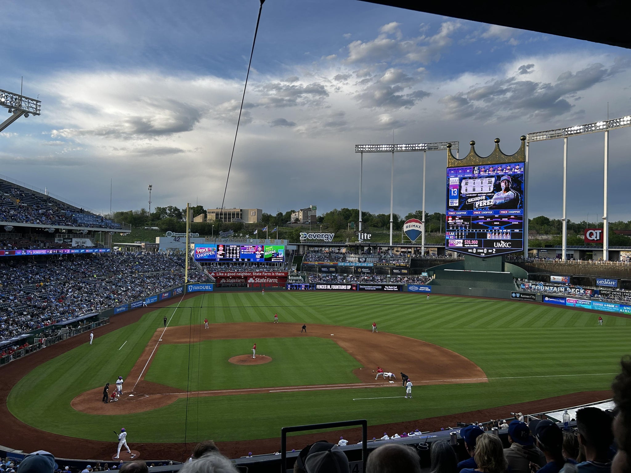 Real Fan View taken from Section 313 at Kauffman Stadium by Kevin H