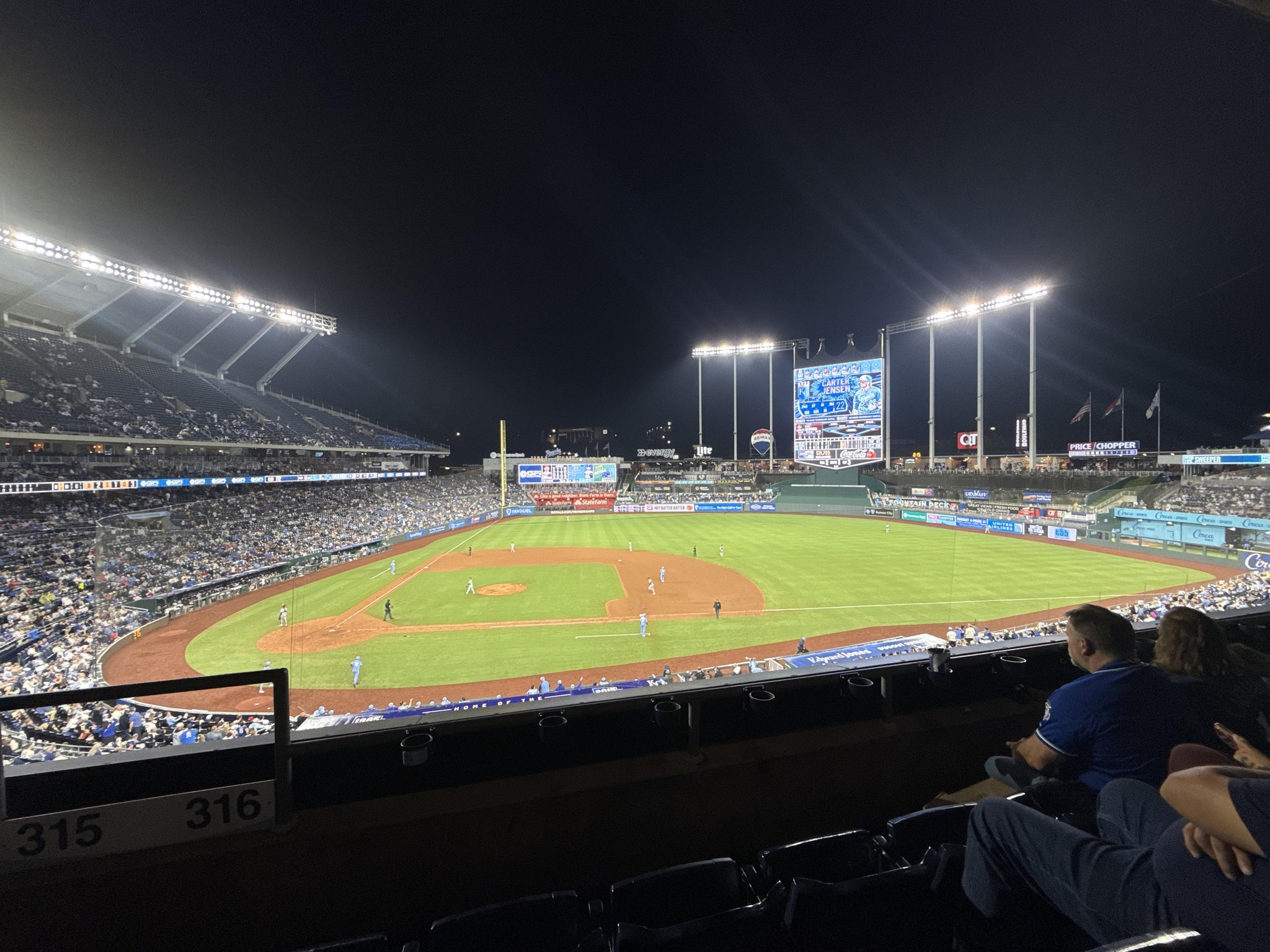 Real Fan View taken from Section 316 at Kauffman Stadium by Ron H