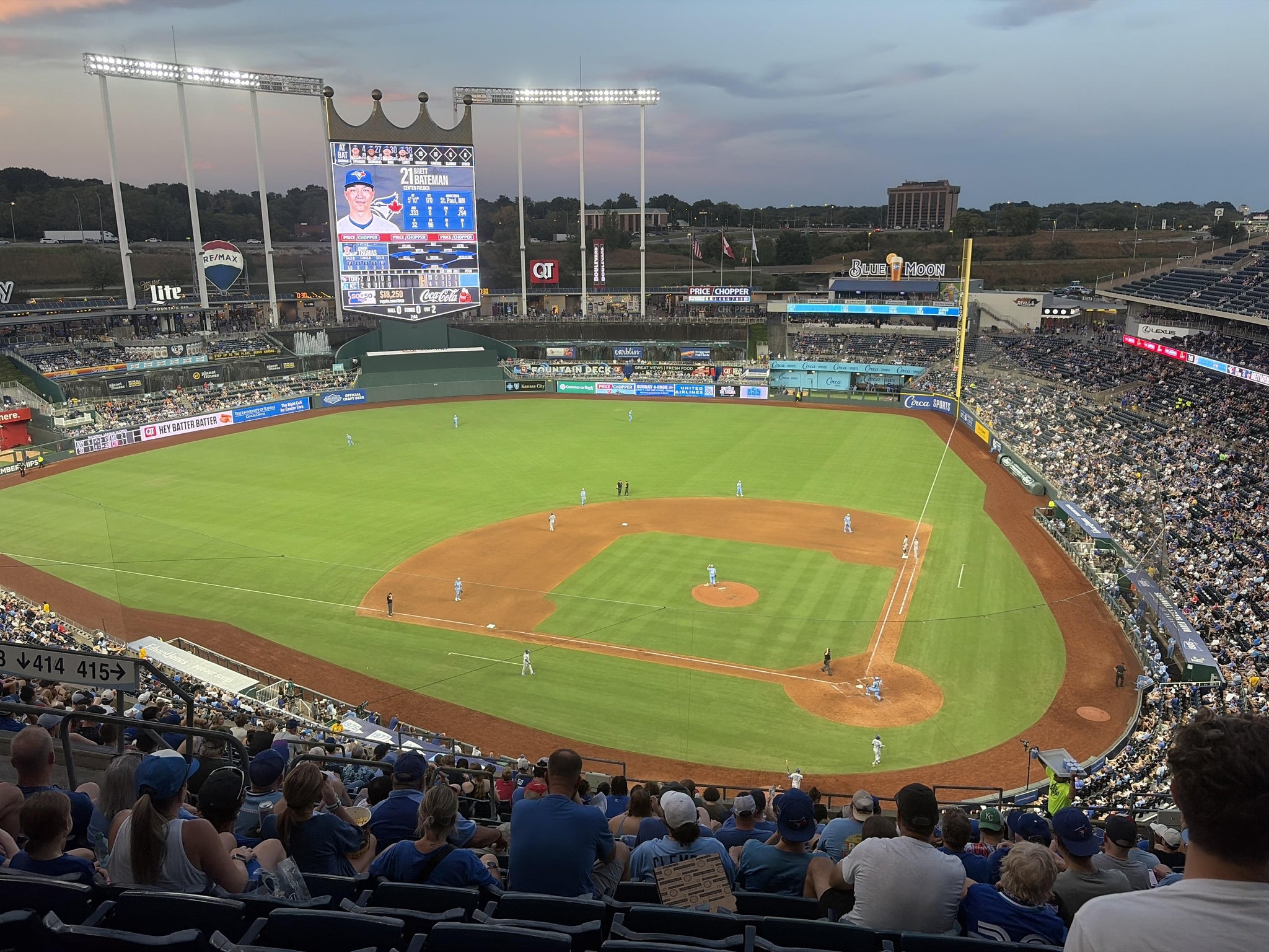 Real Fan View taken from Section 415 R at Kauffman Stadium by Anonymous User