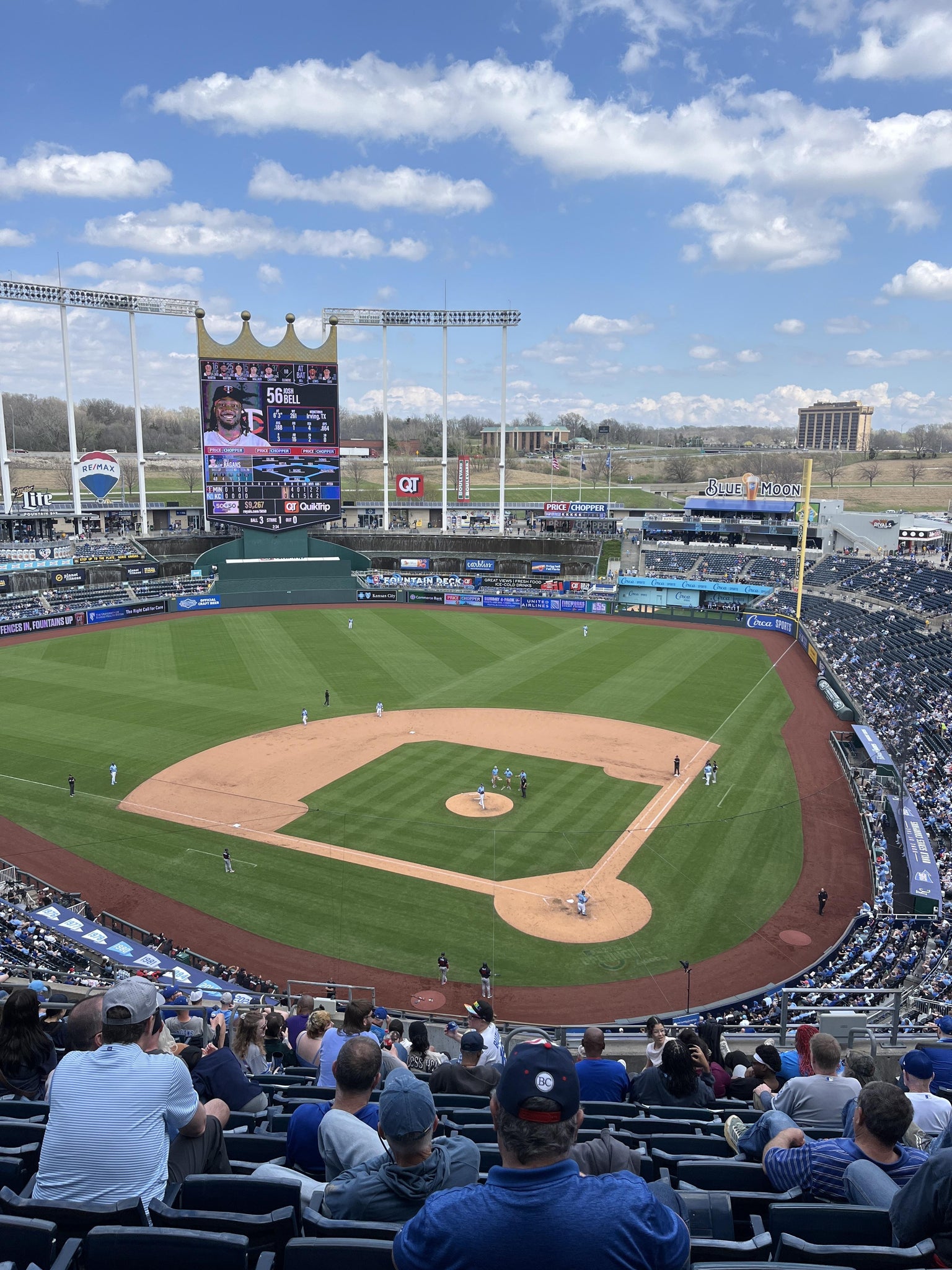 Vue réelle des fans prise de la Section 417 R au site Kauffman Stadium par Aiyana P