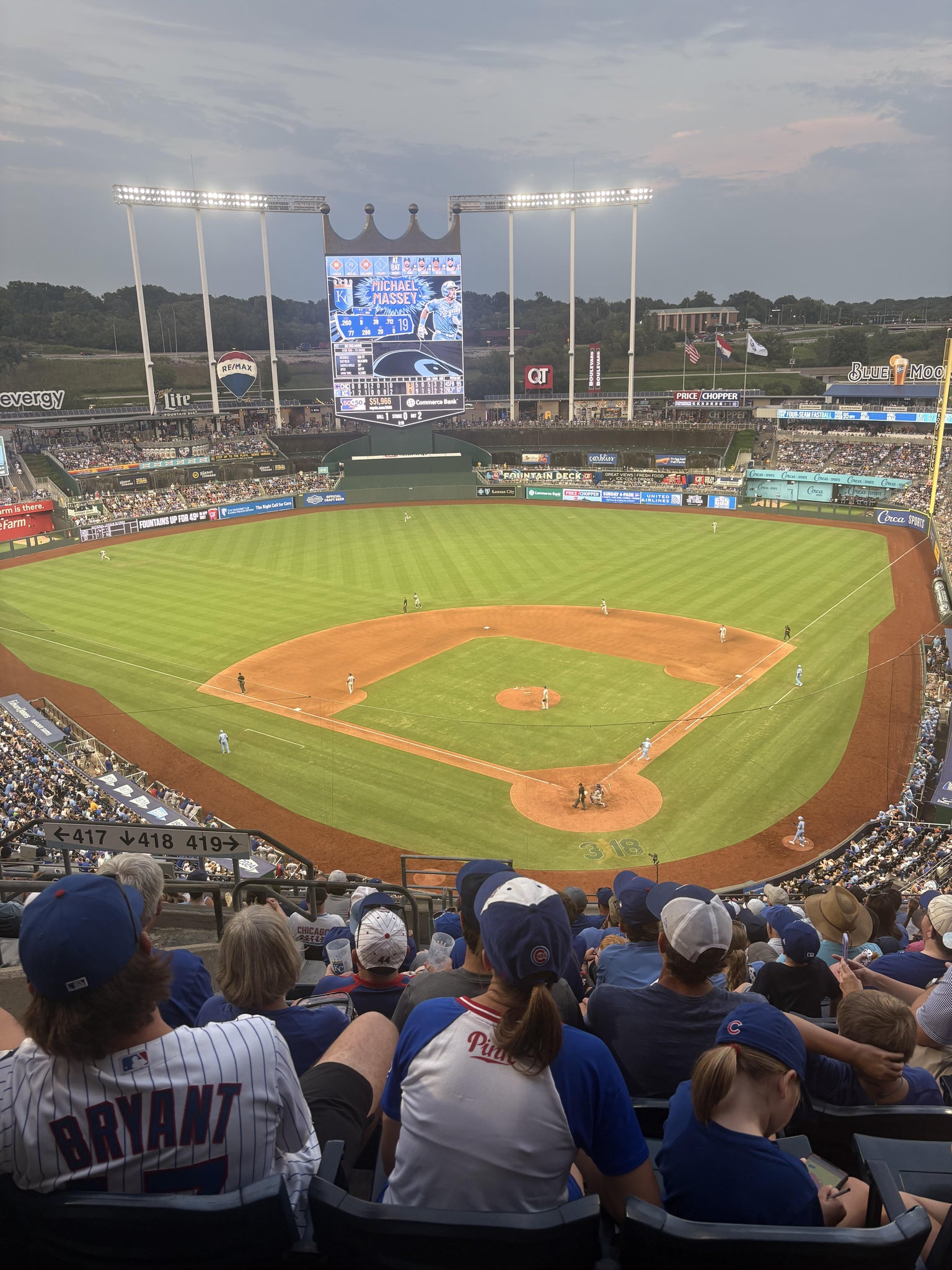 Vue réelle des fans prise de la Section 419 R au site Kauffman Stadium par Jodee S