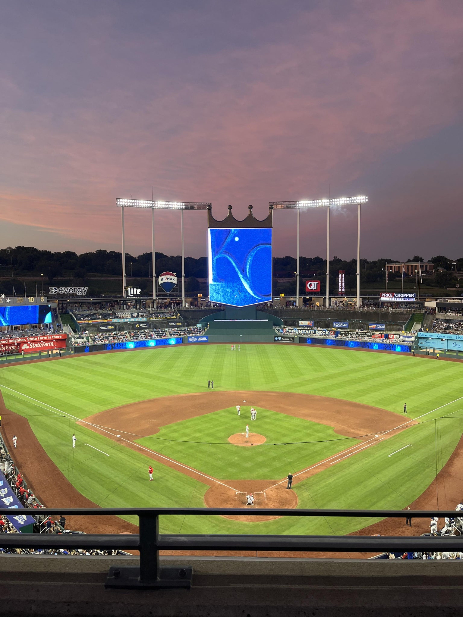 Real Fan View taken from Section 420 at Kauffman Stadium by Ann C
