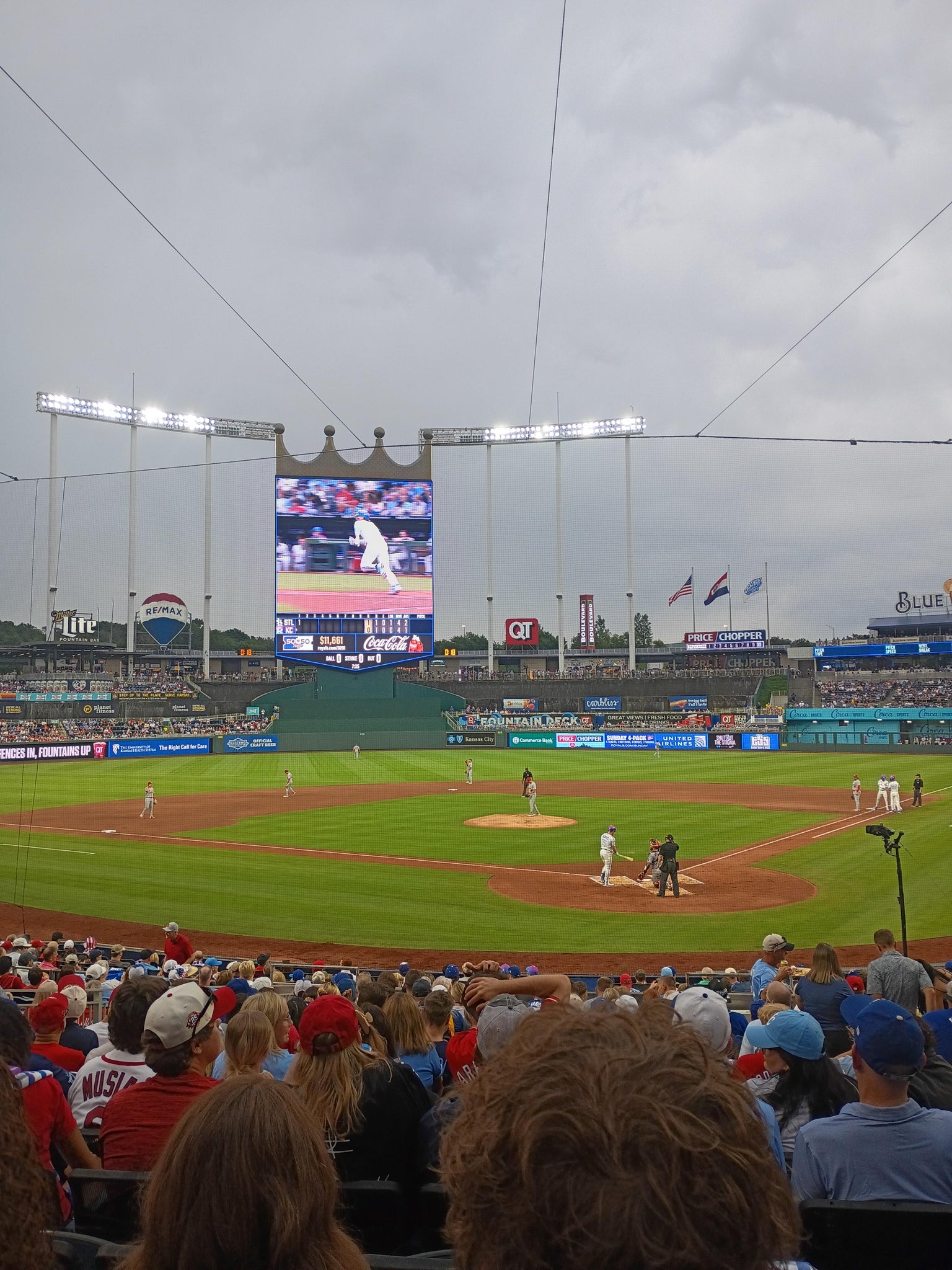 Vue réelle des fans prise de la UMB Diamond Club 126 au site Kauffman Stadium par Randall E
