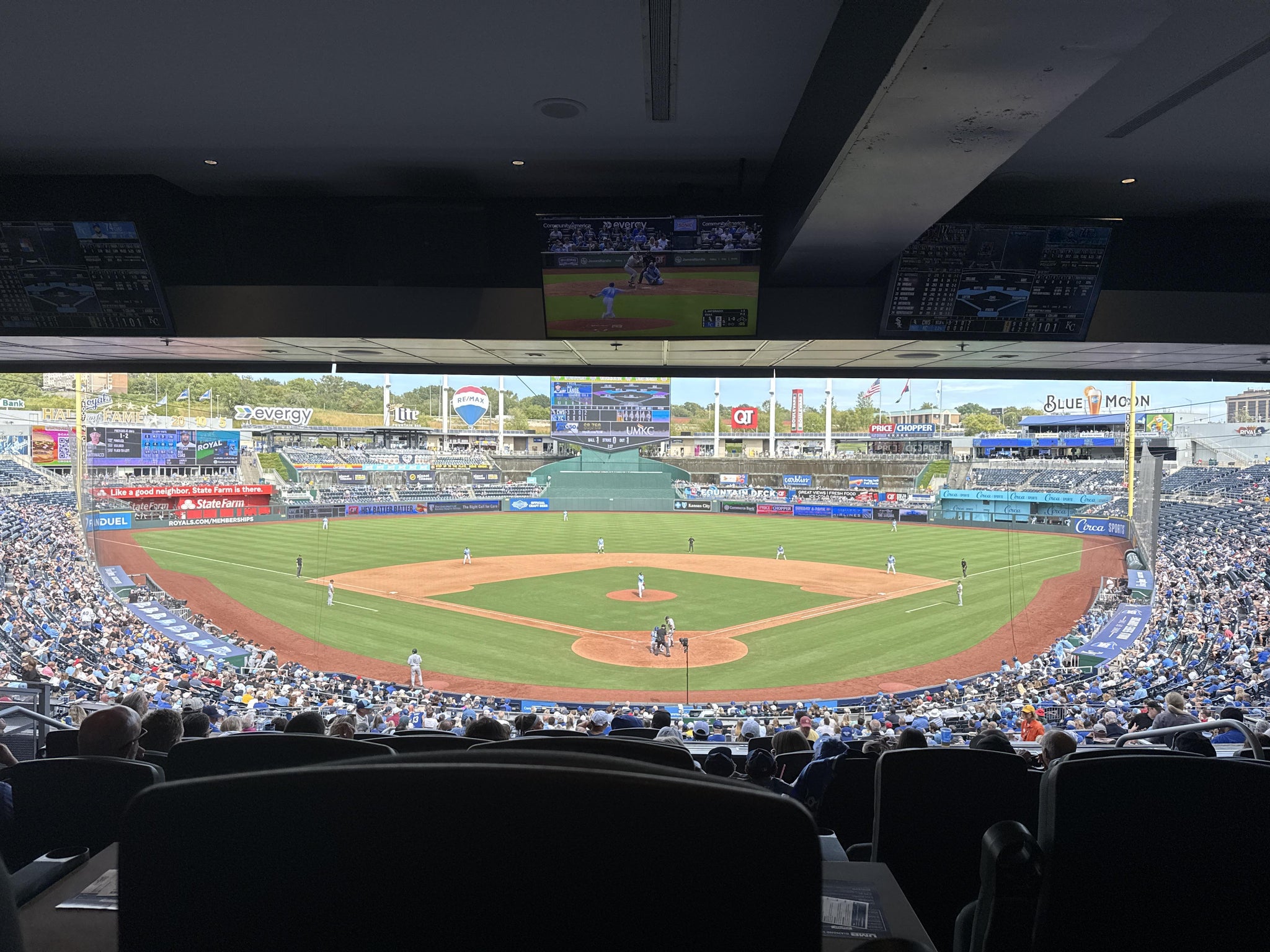 Real Fan View taken from UMB Diamond Club MVP 1 at Kauffman Stadium by Misty D