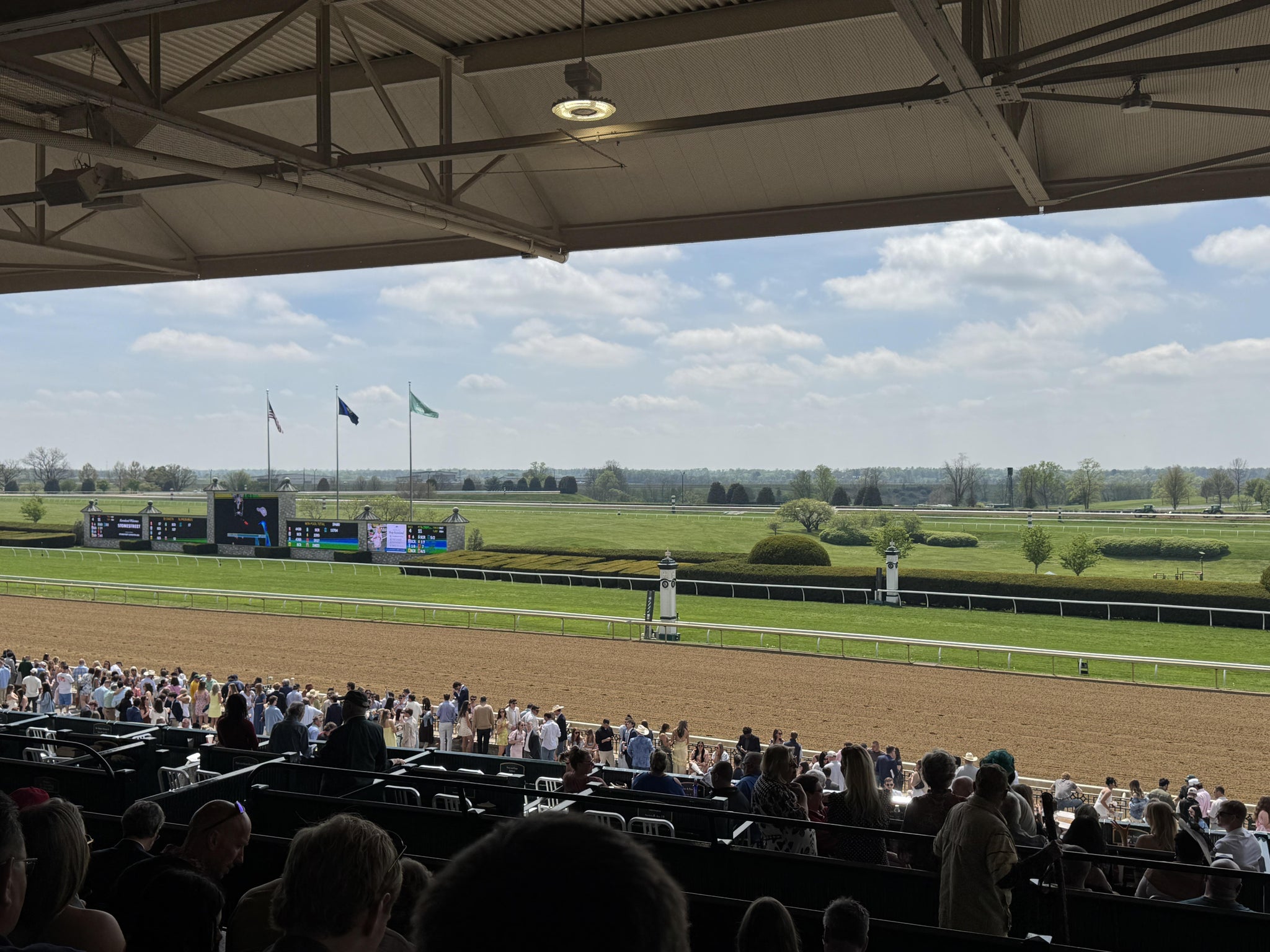 Real Fan View taken from Grandstand A at Keeneland Race Course by Ronald T
