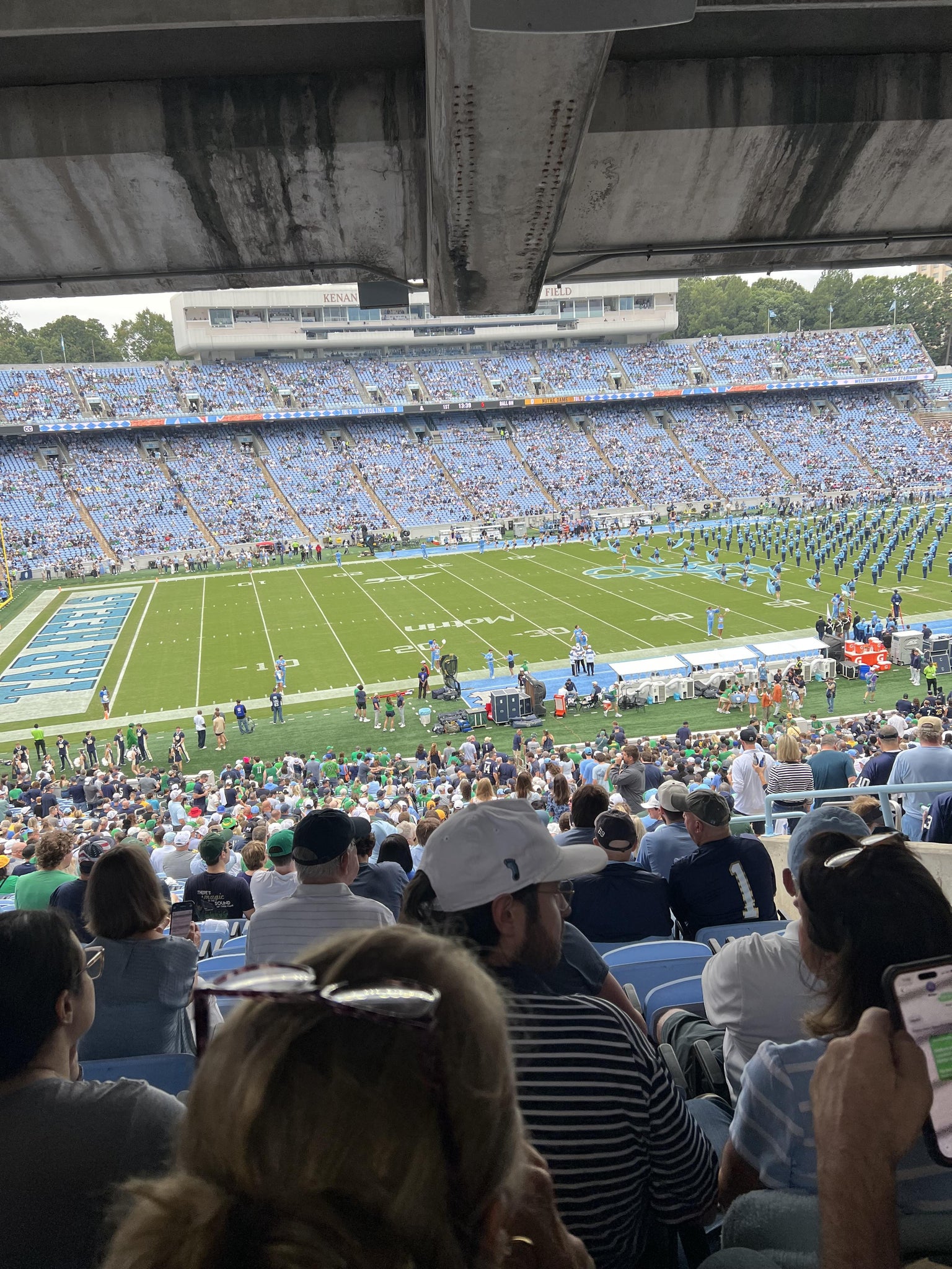 Real Fan View taken from Section 103 at Kenan Memorial Stadium by Frank S