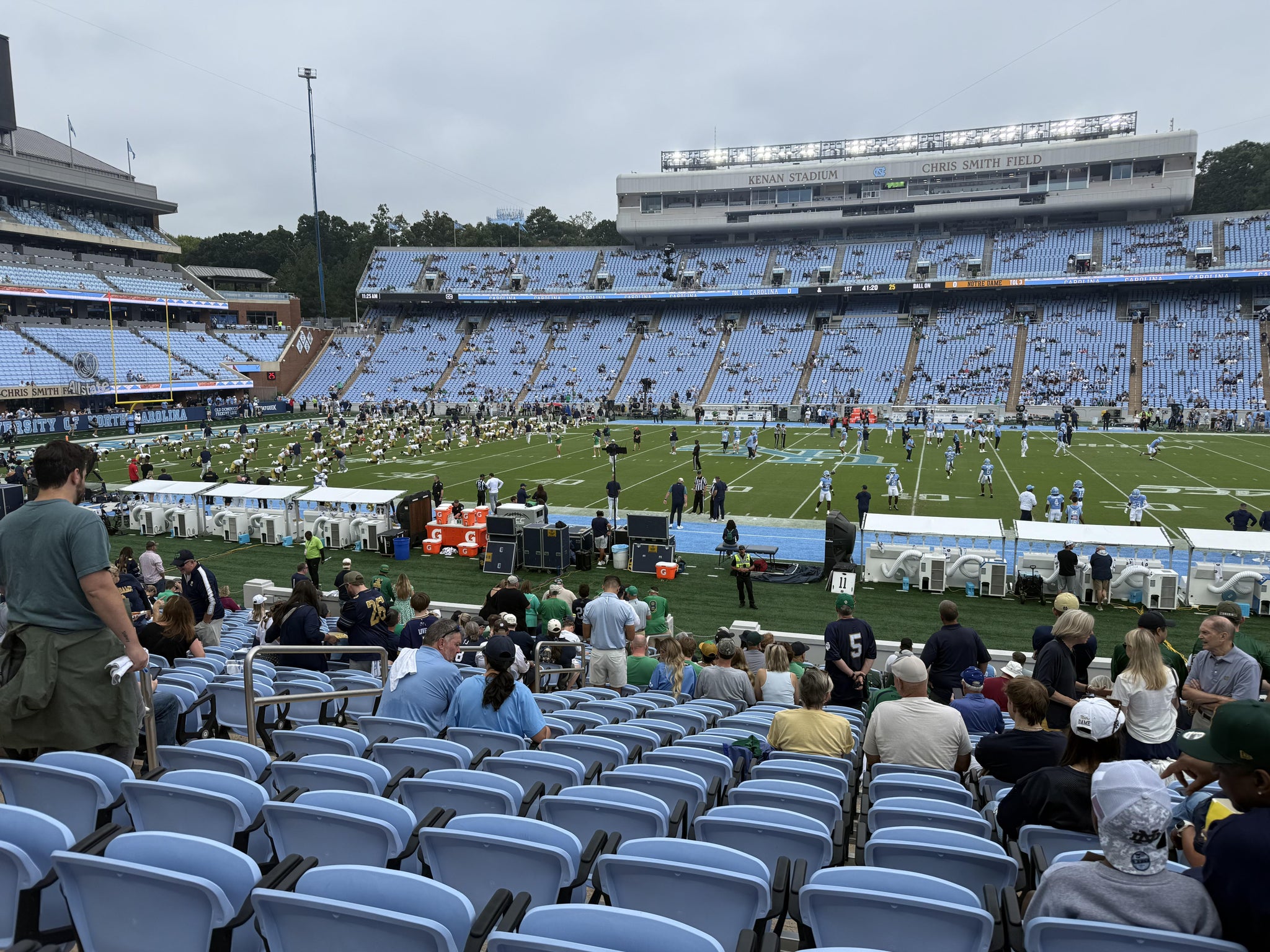 Real Fan View taken from Section 107 at Kenan Memorial Stadium by Garrett S