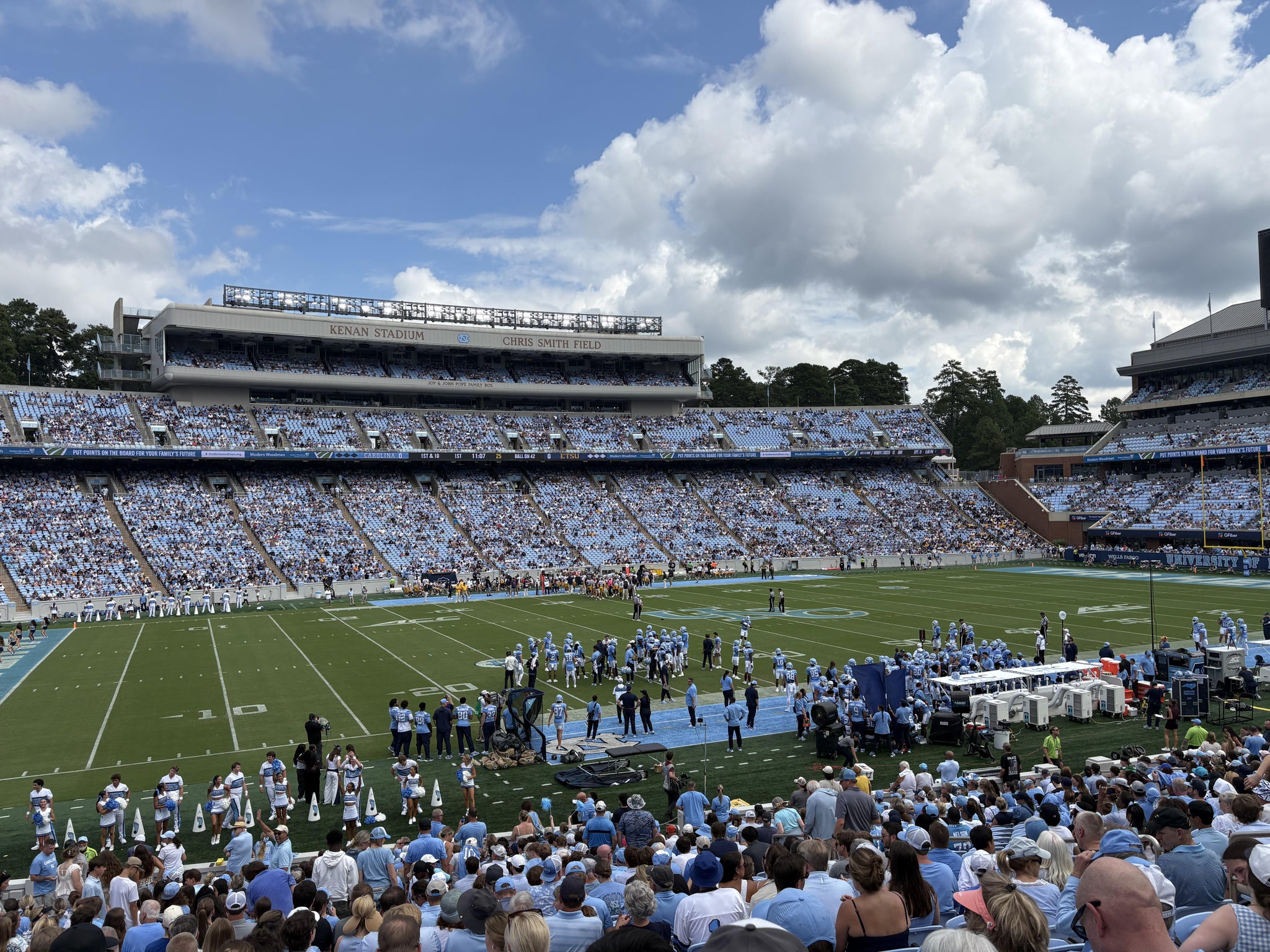 Real Fan View taken from Section 122 at Kenan Memorial Stadium by Mason S