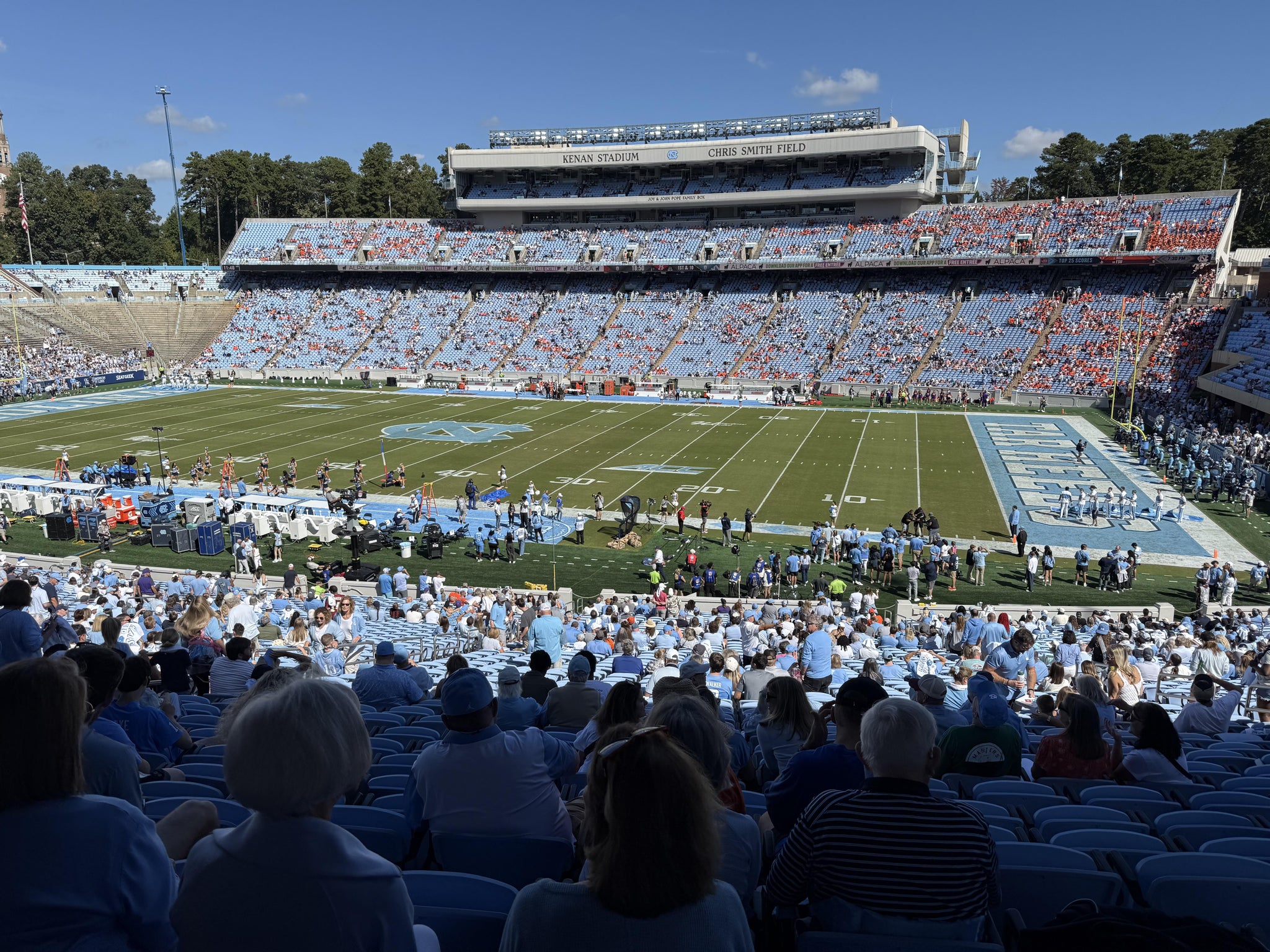 Real Fan View taken from Section 128 at Kenan Memorial Stadium by Anonymous User