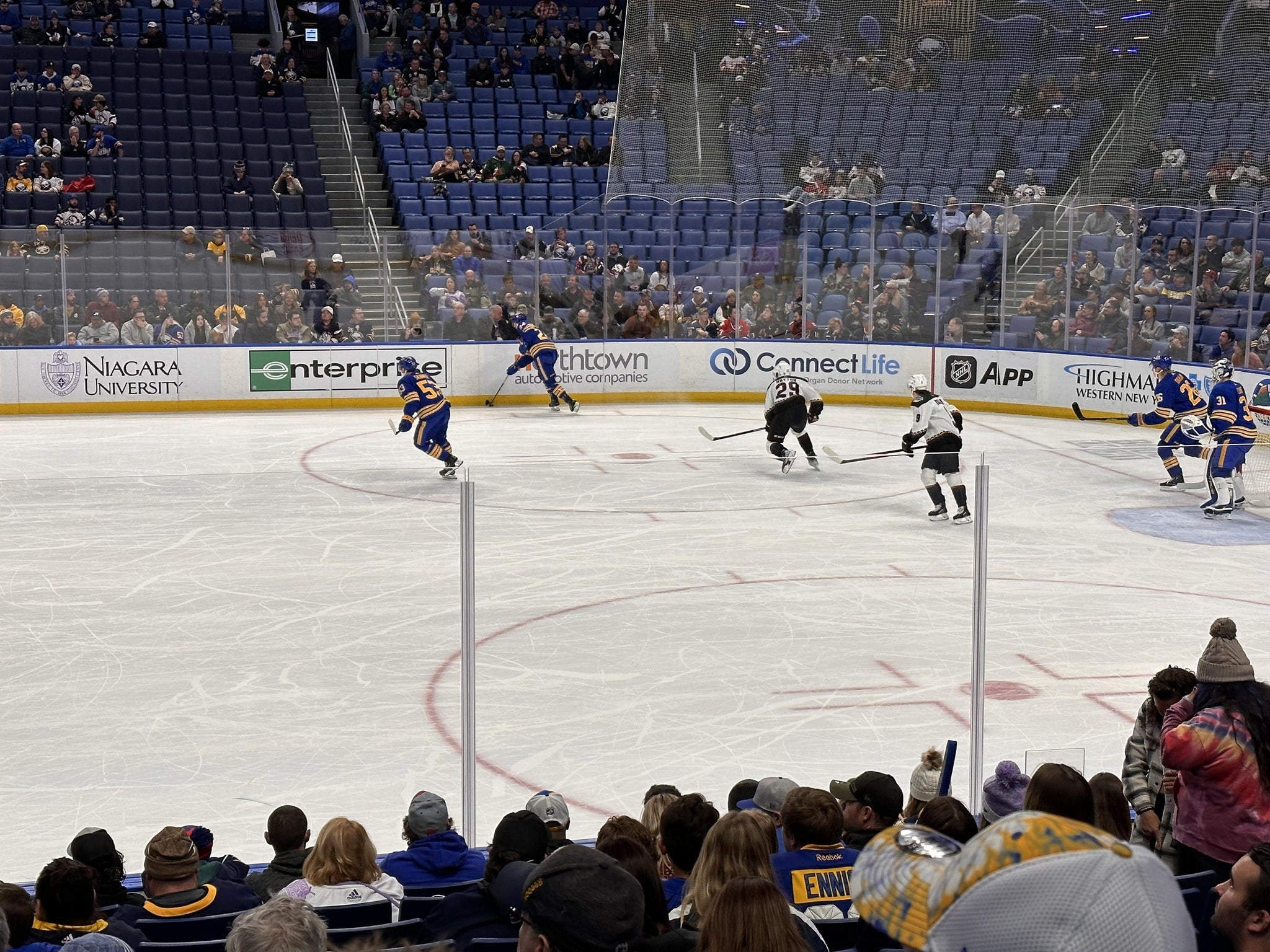 Real Fan View taken from Section 104 at KeyBank Center by Michael S