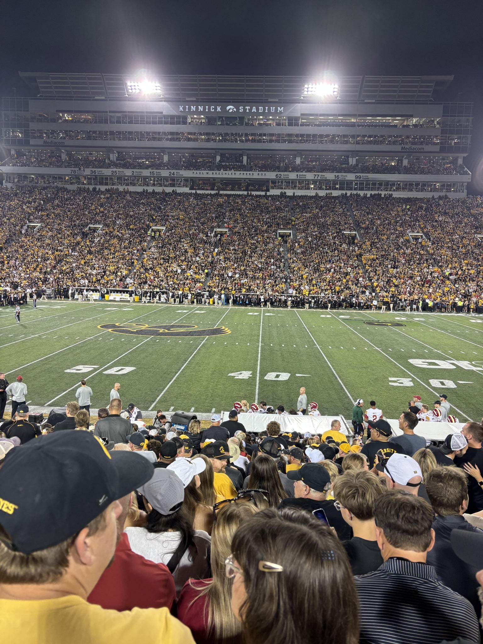 Real Fan View taken from Section 105 at Kinnick Stadium by Mike W