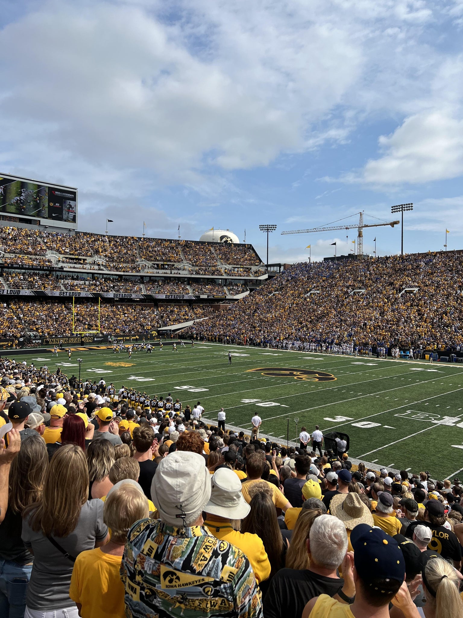Real Fan View taken from Section 124 at Kinnick Stadium by Thomas L