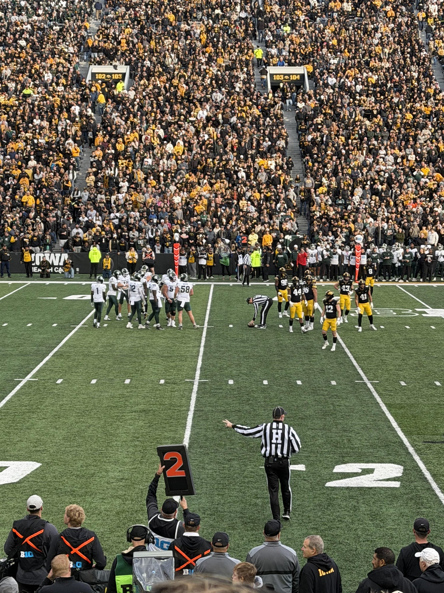 Real Fan View taken from Section 129 at Kinnick Stadium by Anonymous User