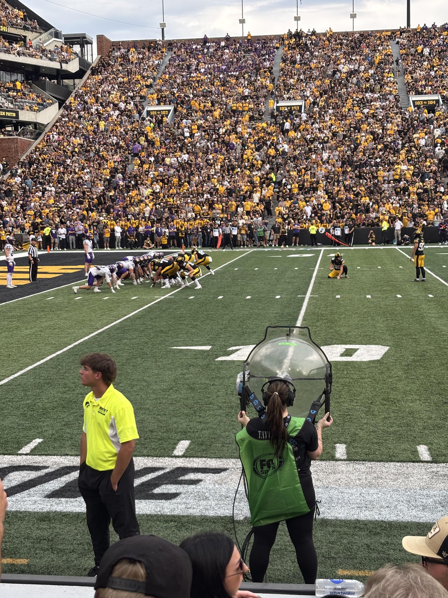 Real Fan View taken from Section 129 at Kinnick Stadium by Anonymous User