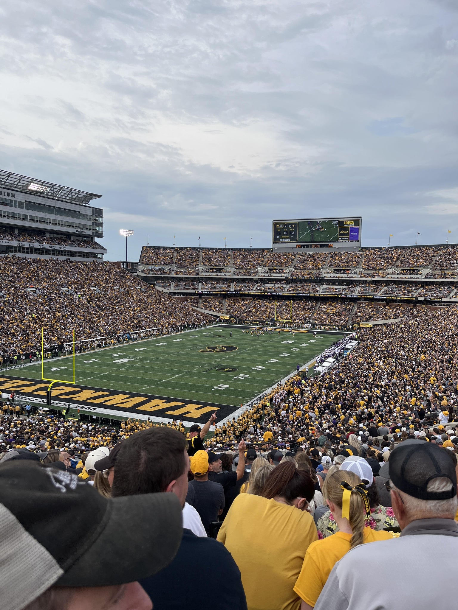 Real Fan View taken from Section 212 at Kinnick Stadium by Jean E