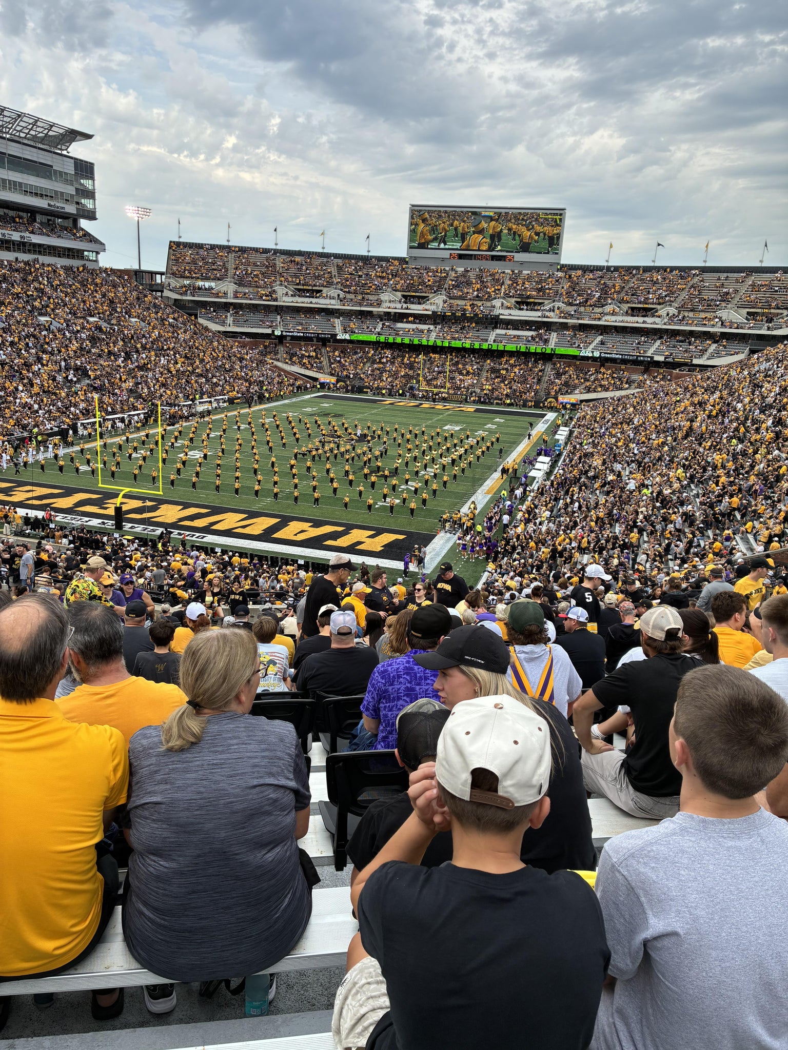 Real Fan View taken from Section 213 at Kinnick Stadium by Sara L
