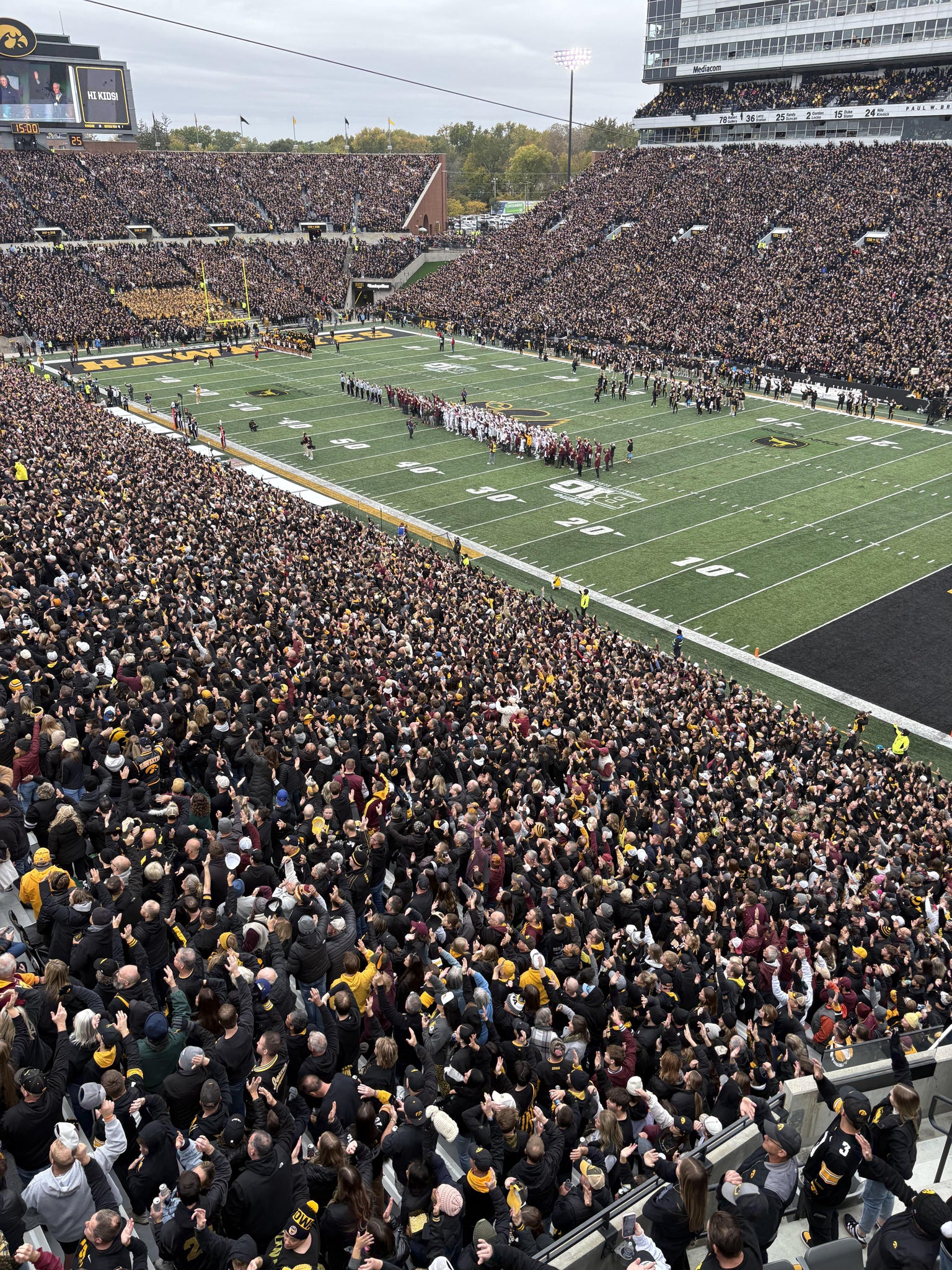 Real Fan View taken from Section 341 at Kinnick Stadium by Tim N