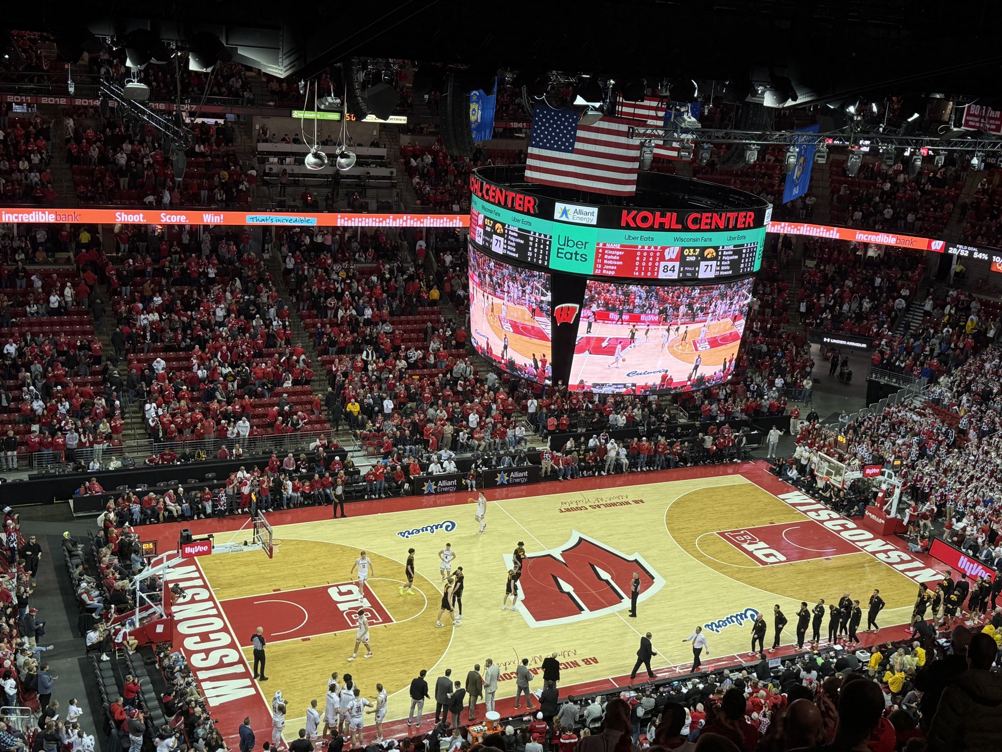 Real Fan View taken from Section 324 at Kohl Center by Kyle K