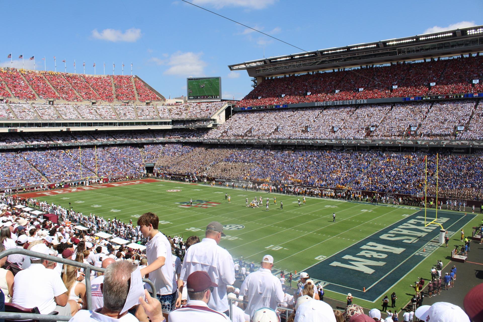 Real Fan View taken from West A Club 1 at Kyle Field by Johnna L
