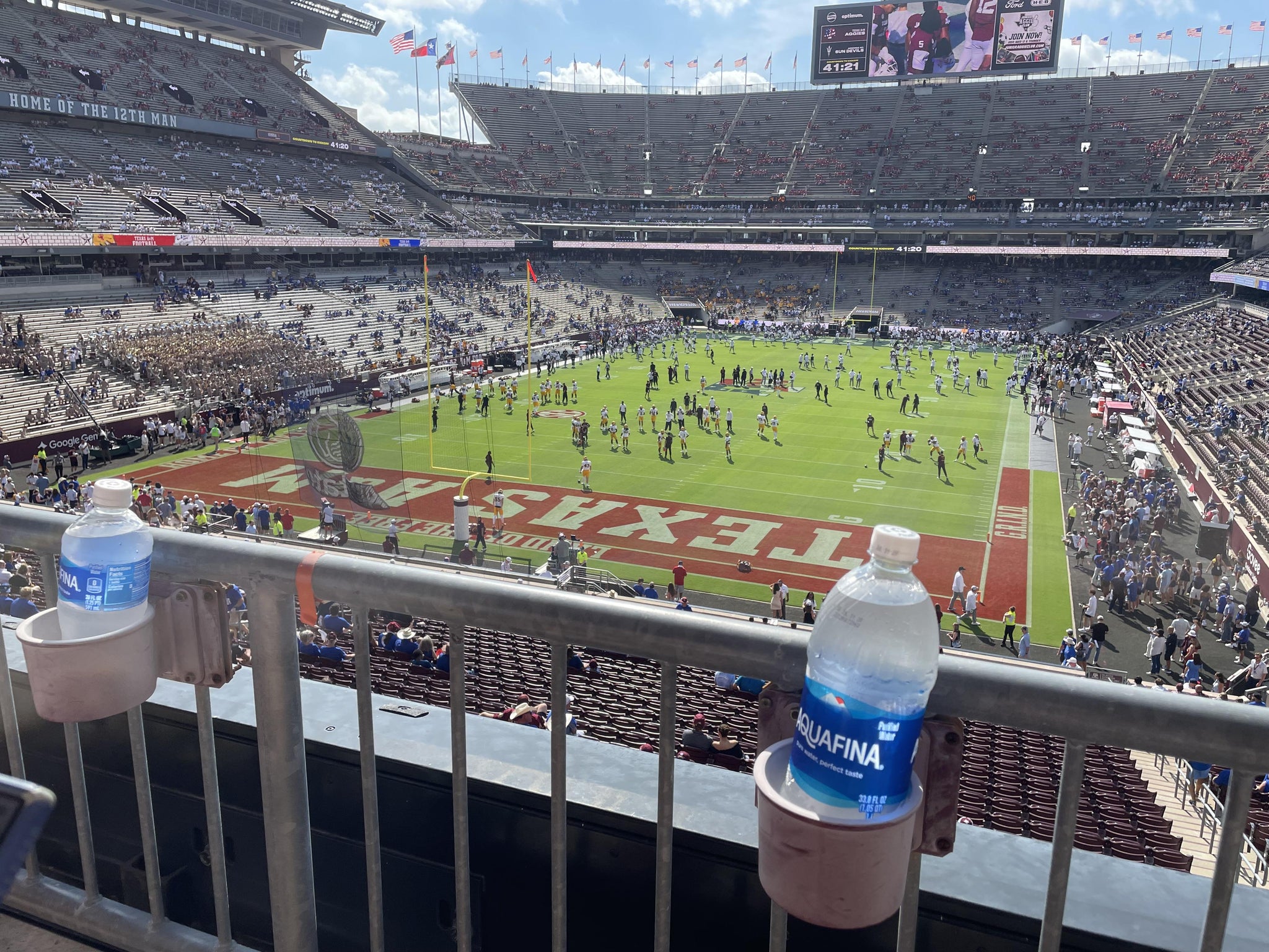 Real Fan View taken from Zone Club 5 at Kyle Field by Michele F