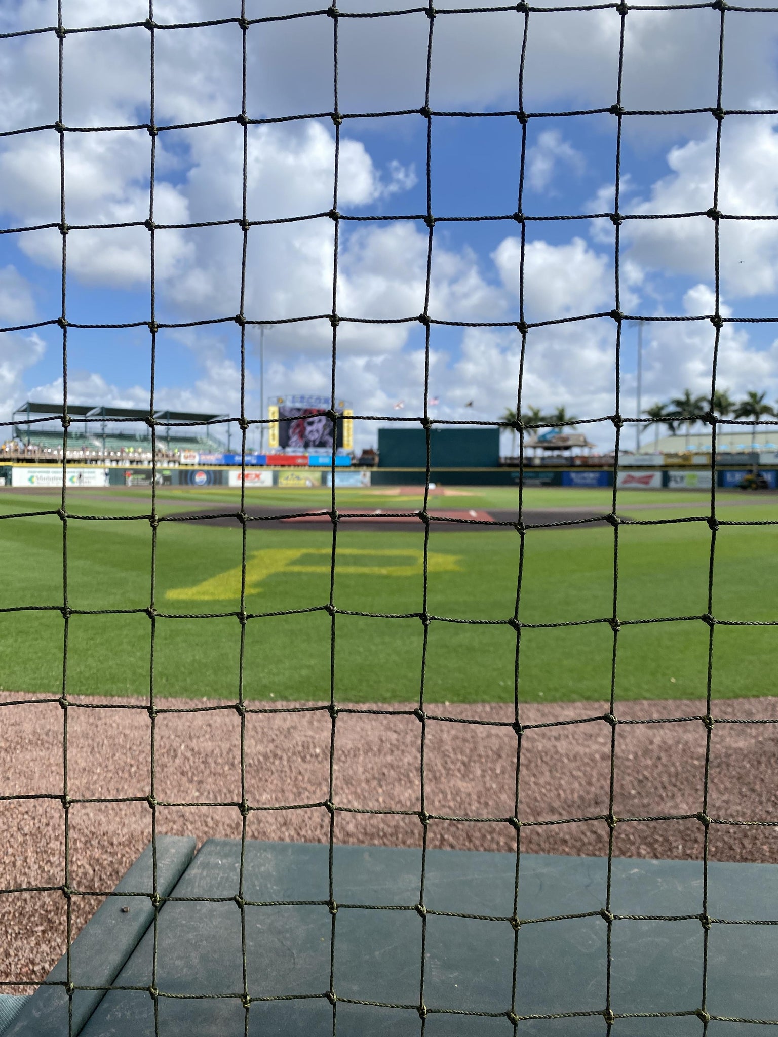 Real Fan View taken from Infield Box 2 at LECOM Park by Ron A