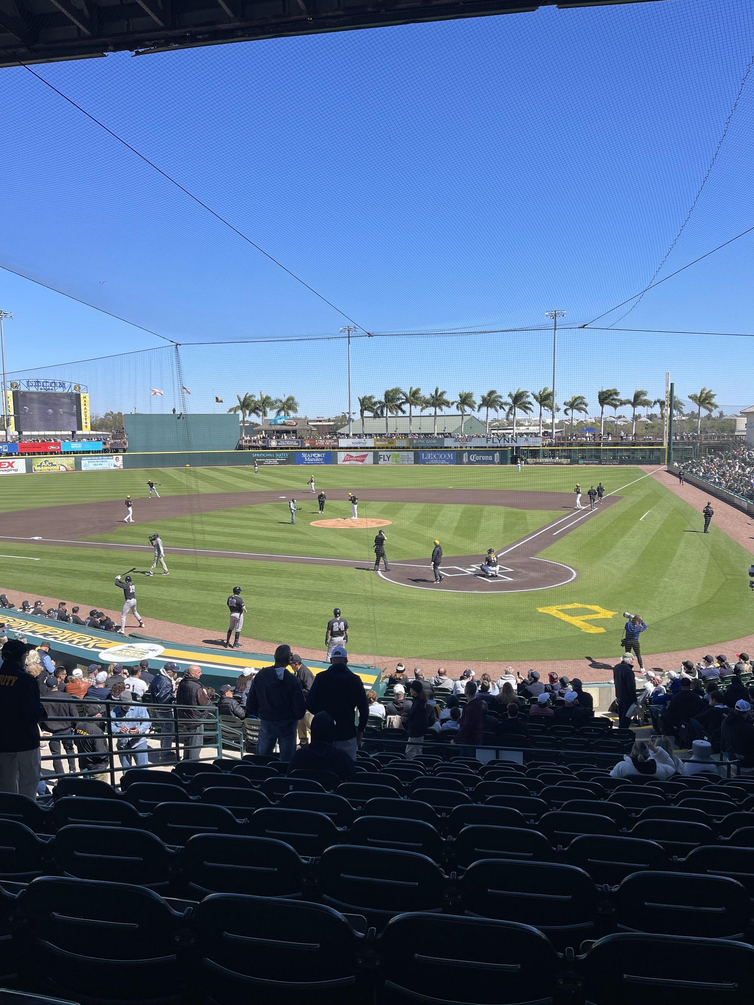 Real Fan View taken from Infield Box 3 at LECOM Park by Mark H