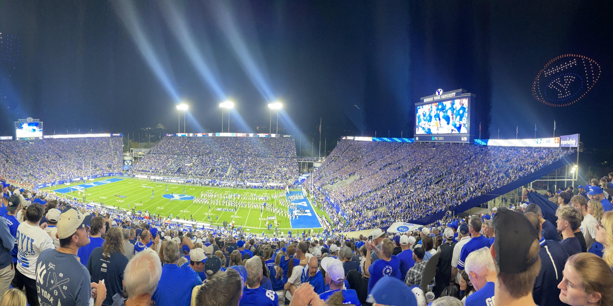 Real Fan View taken from Section 102 at LaVell Edwards Stadium by Devin G