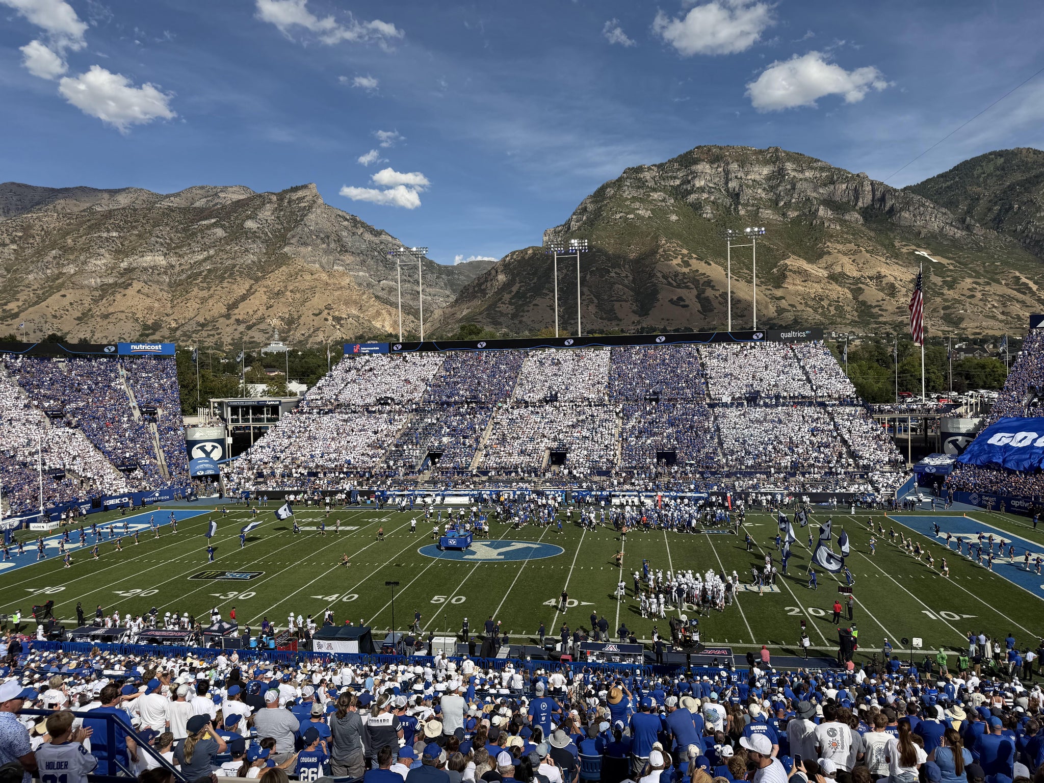 Real Fan View taken from Section 104 at LaVell Edwards Stadium by Anthony B